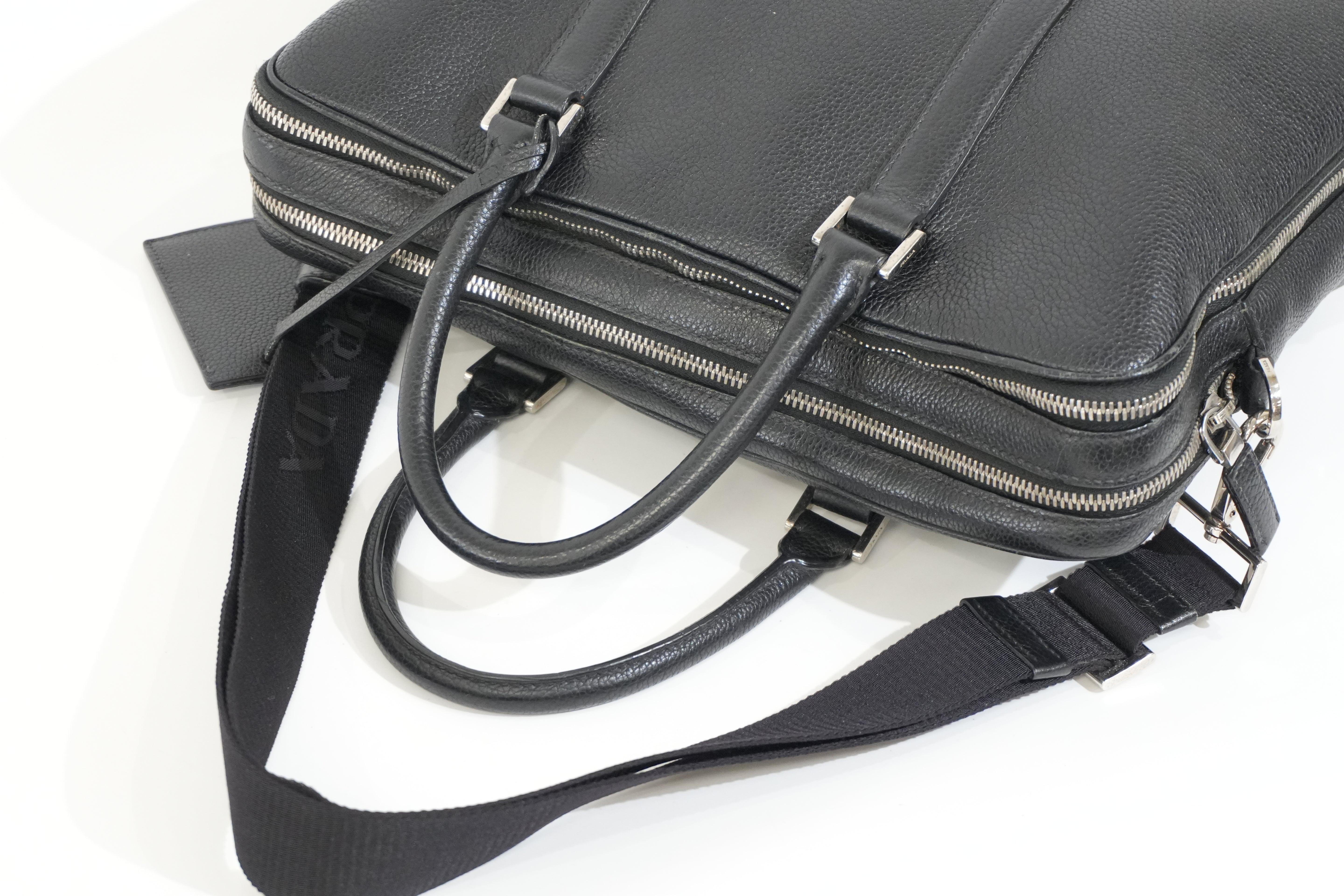 Pre-owned Prada Two Way Briefcase Black