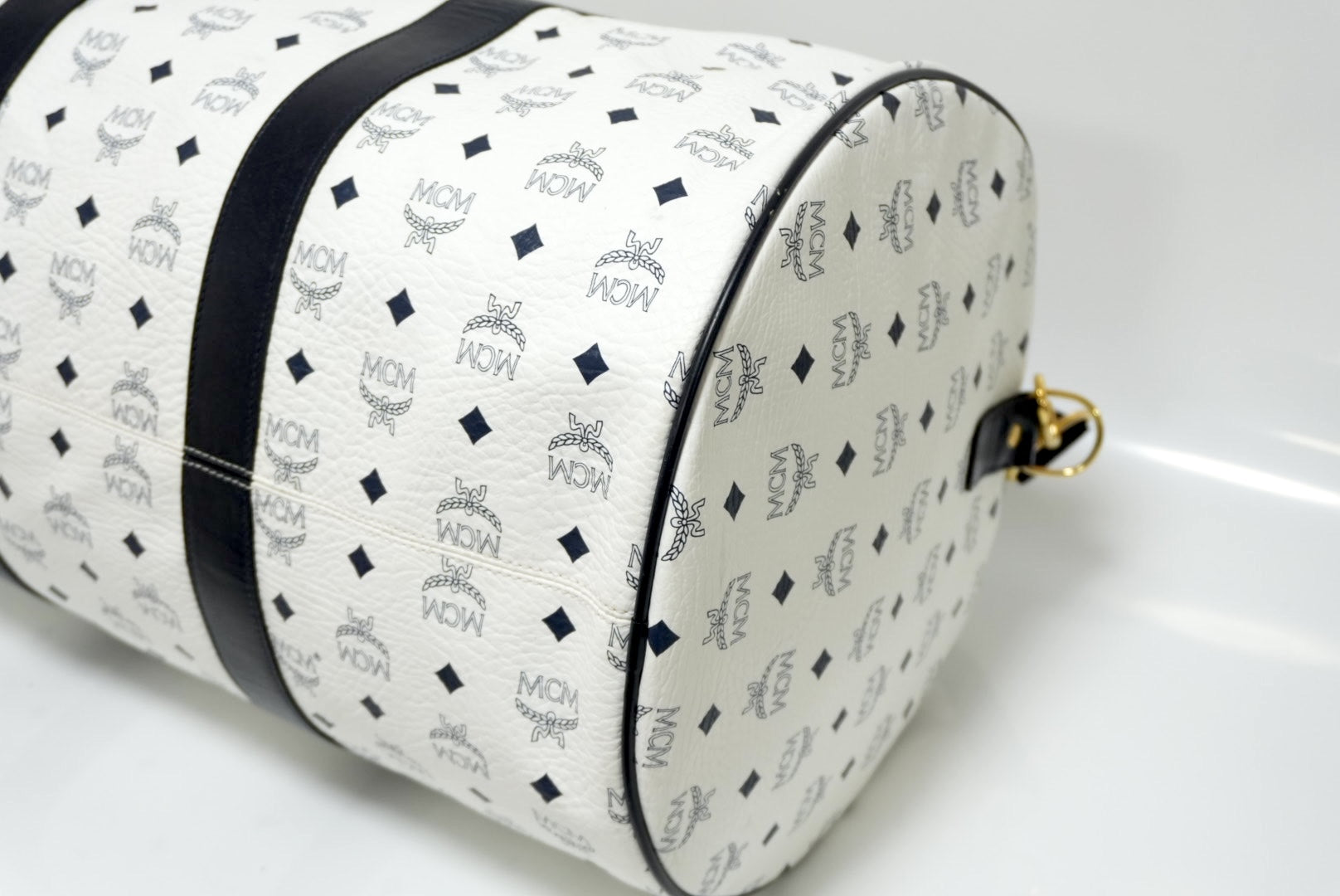 MCM ヴィセトス ウィークエンダーバッグ ホワイト 中古