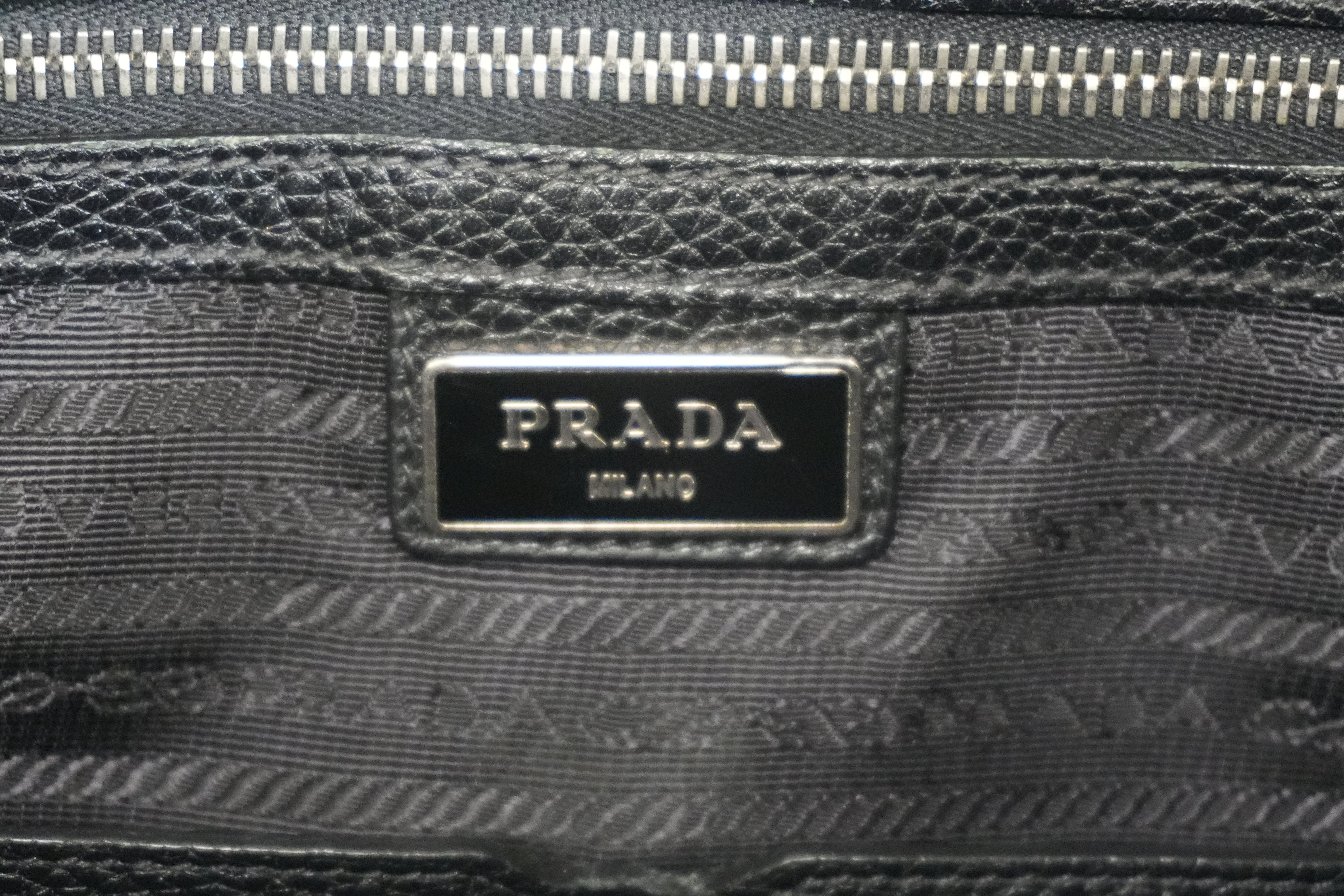 Pre-owned Prada Two Way Briefcase Black