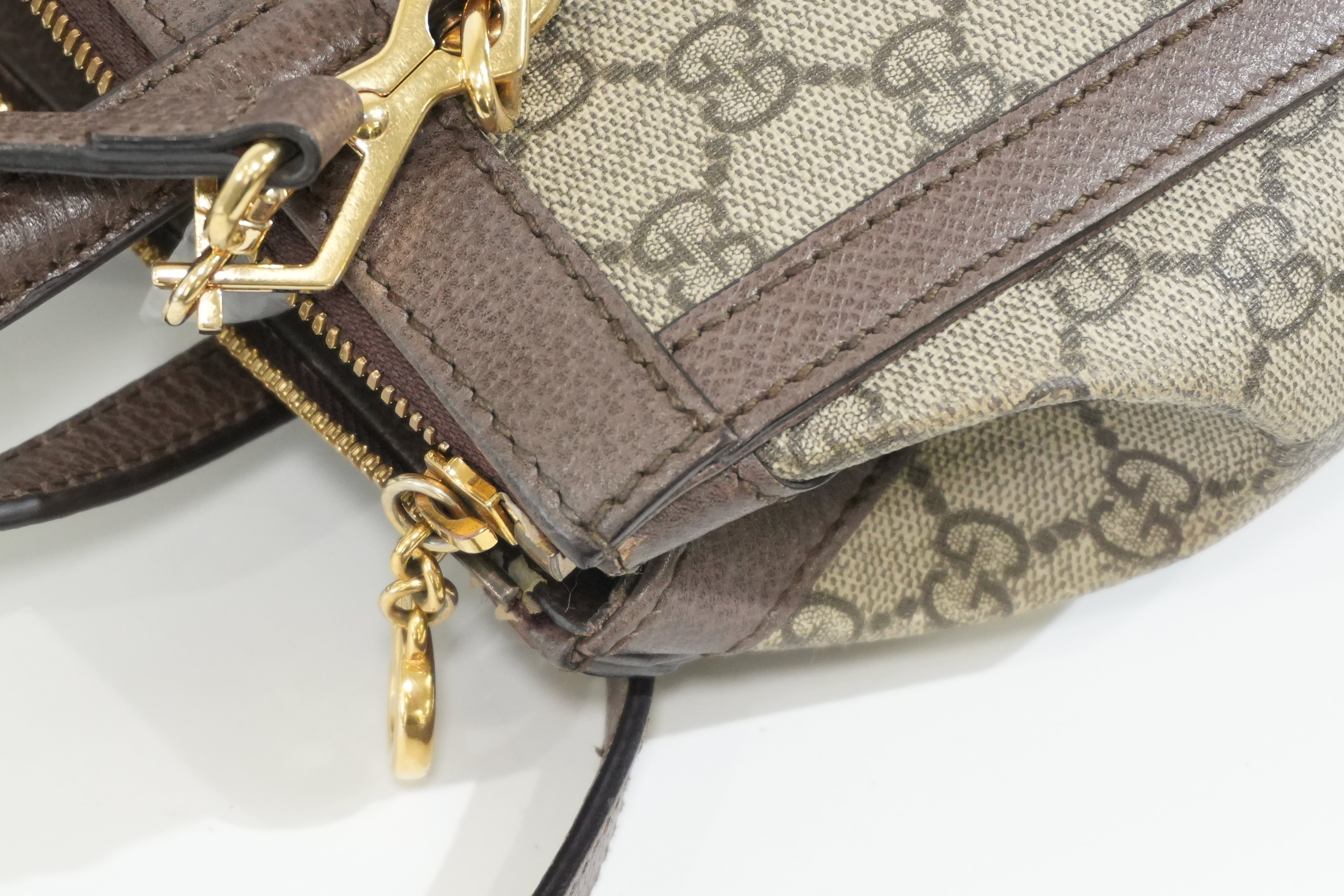 Pre-owned Gucci Ophidia Crossbody Bag Brown