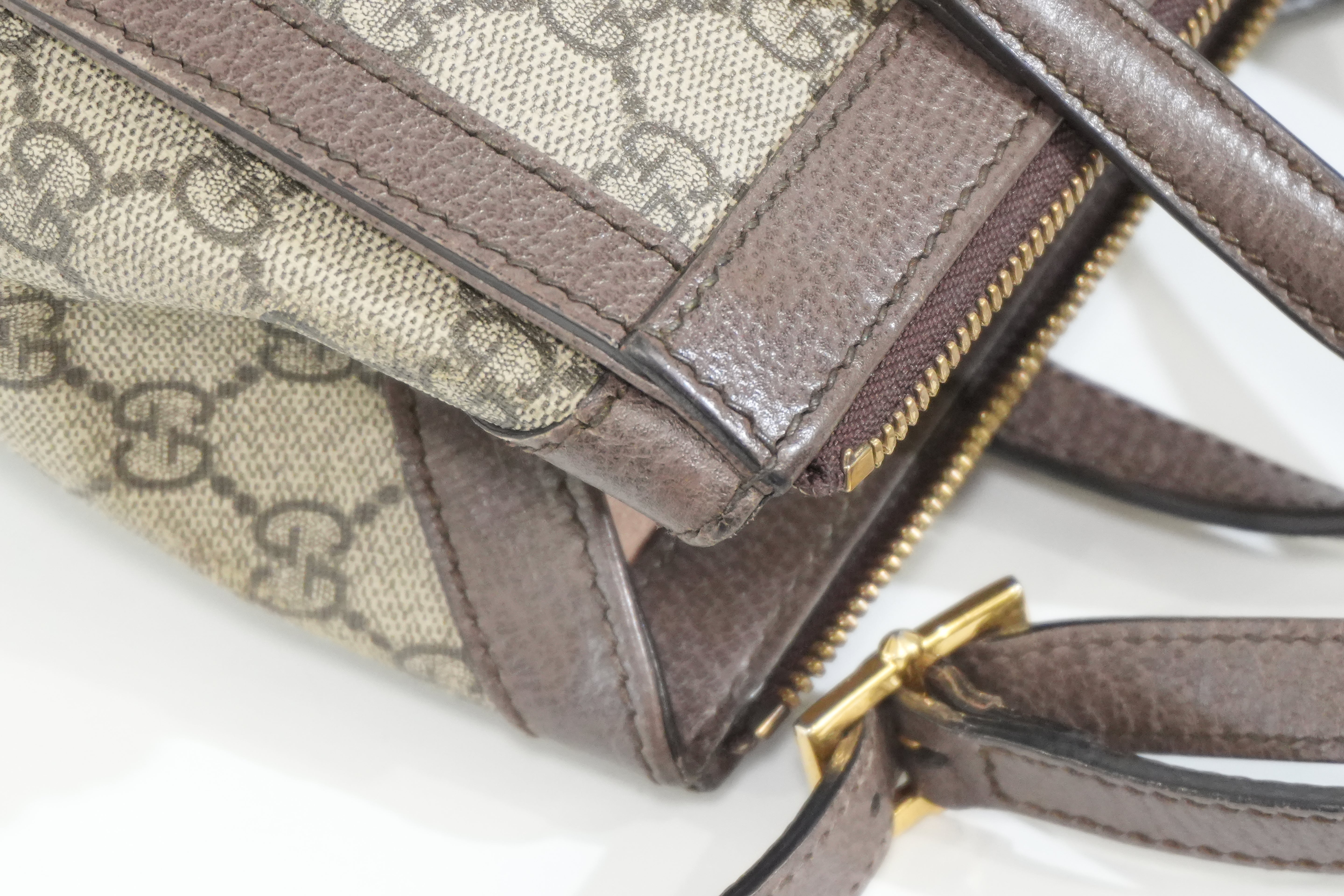 Pre-owned Gucci Ophidia Crossbody Bag Brown