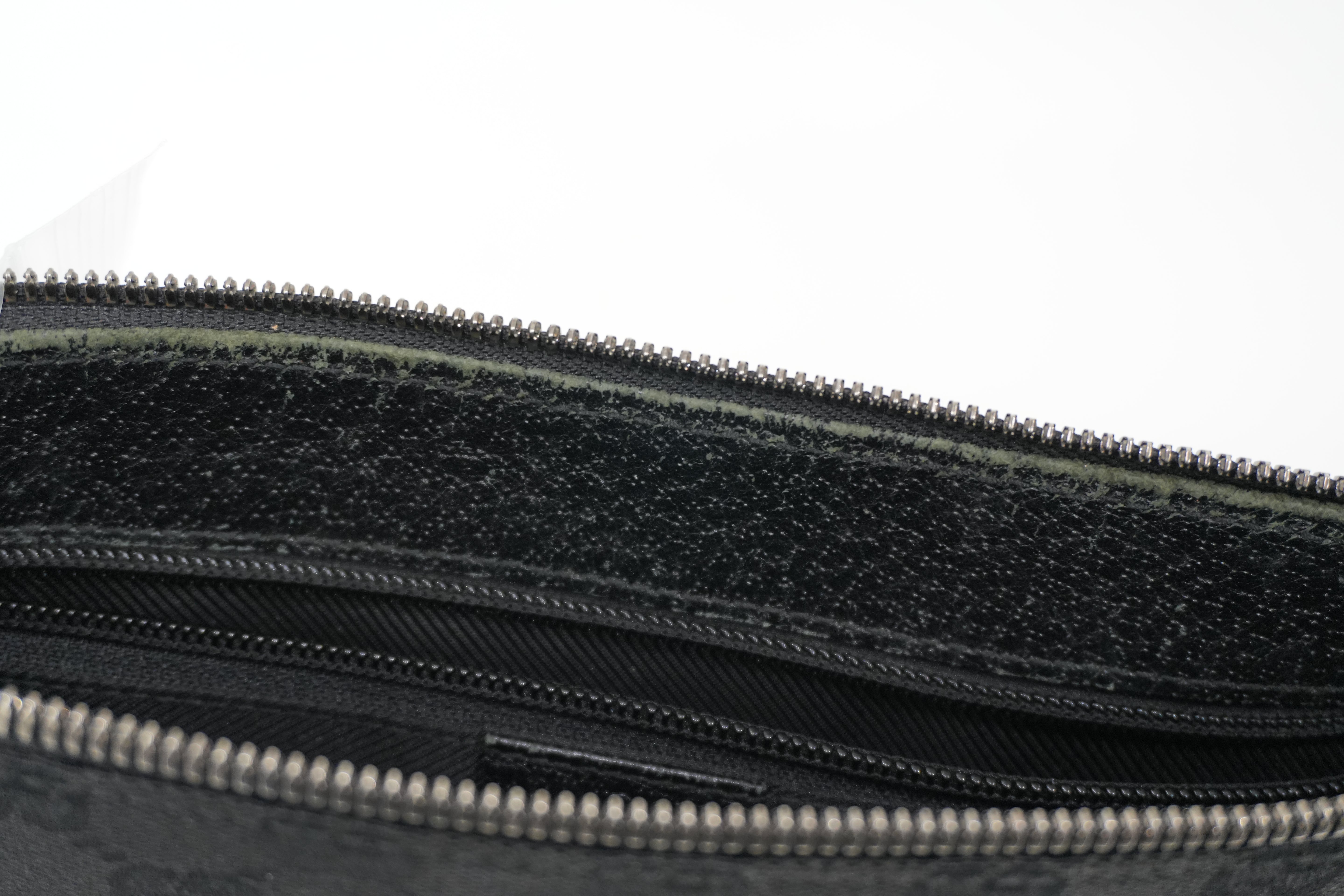 Gucci Shoulder Bag Black Canvas Used