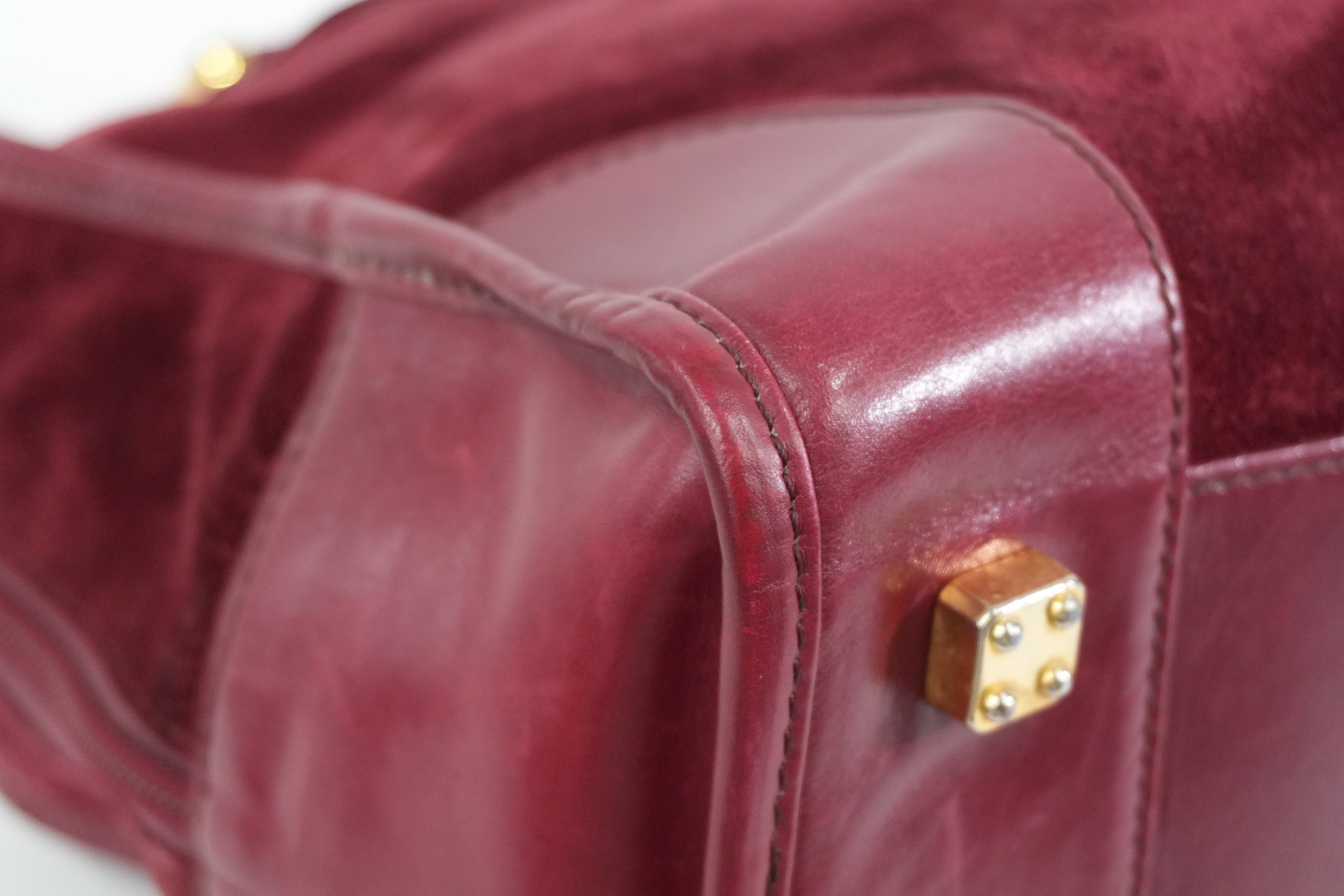 Pre-owned Loewe Leather Amazona Handbag Red