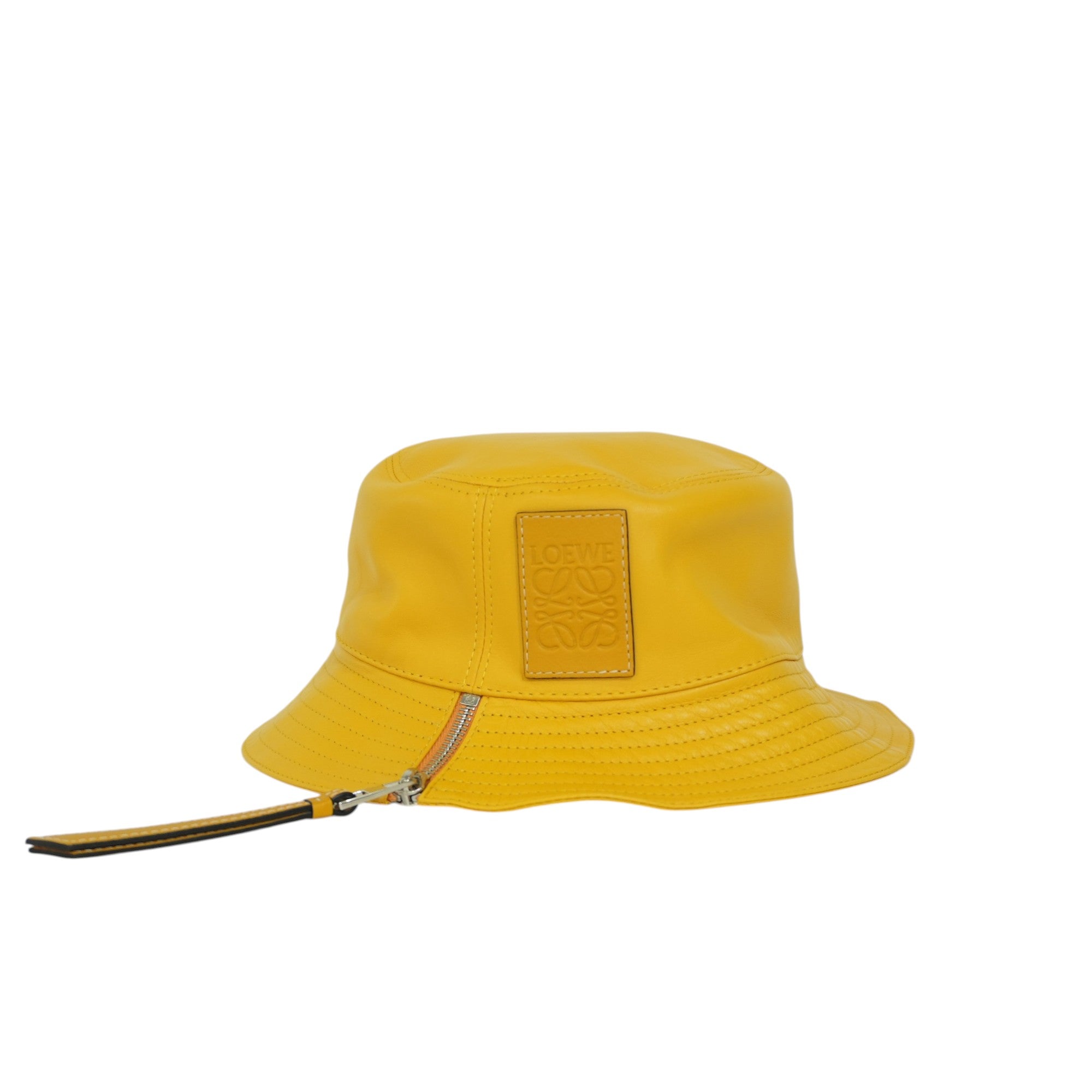 Pre-owned Loewe Seaman Bucket Hat Yellow