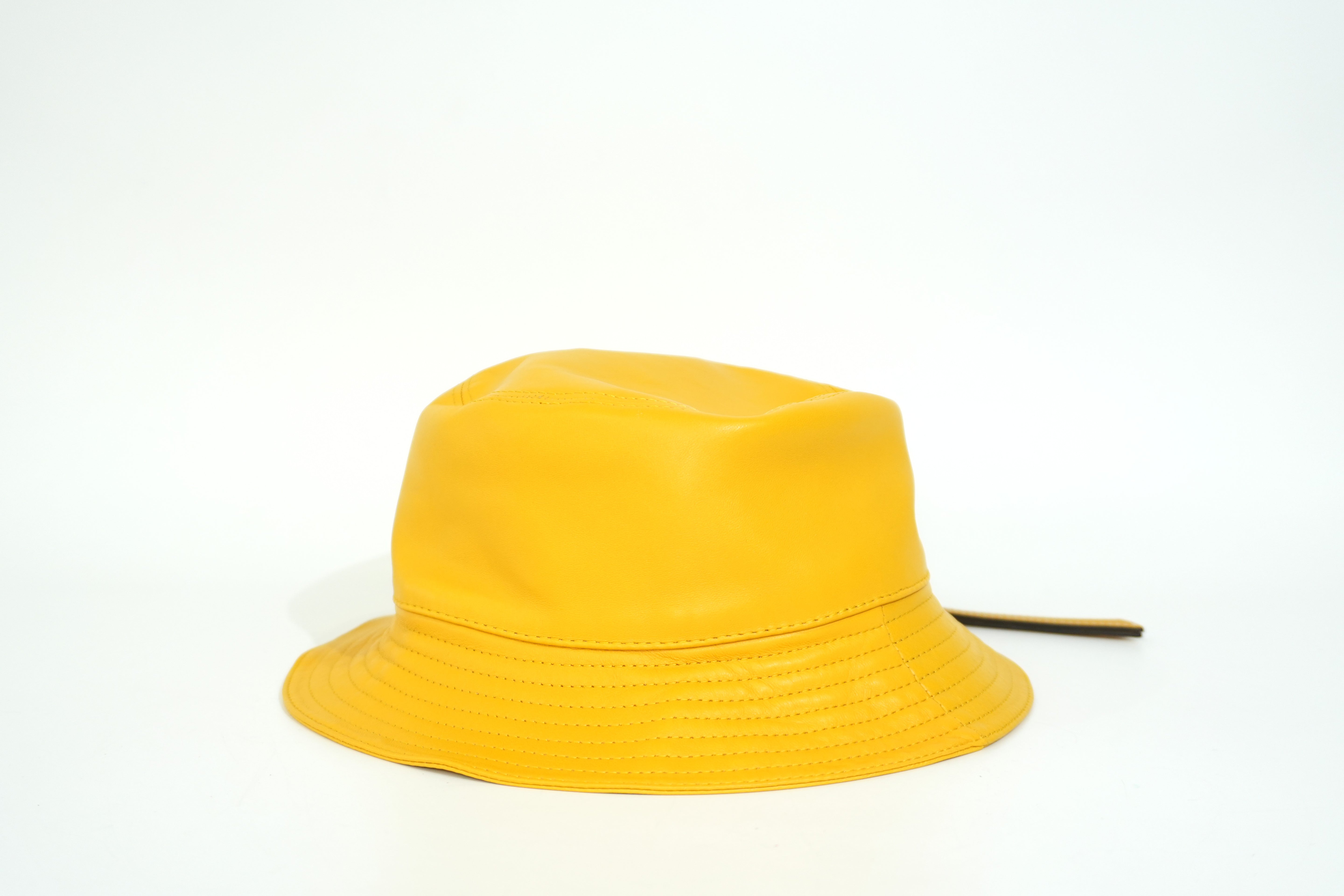 Pre-owned Loewe Seaman Bucket Hat Yellow