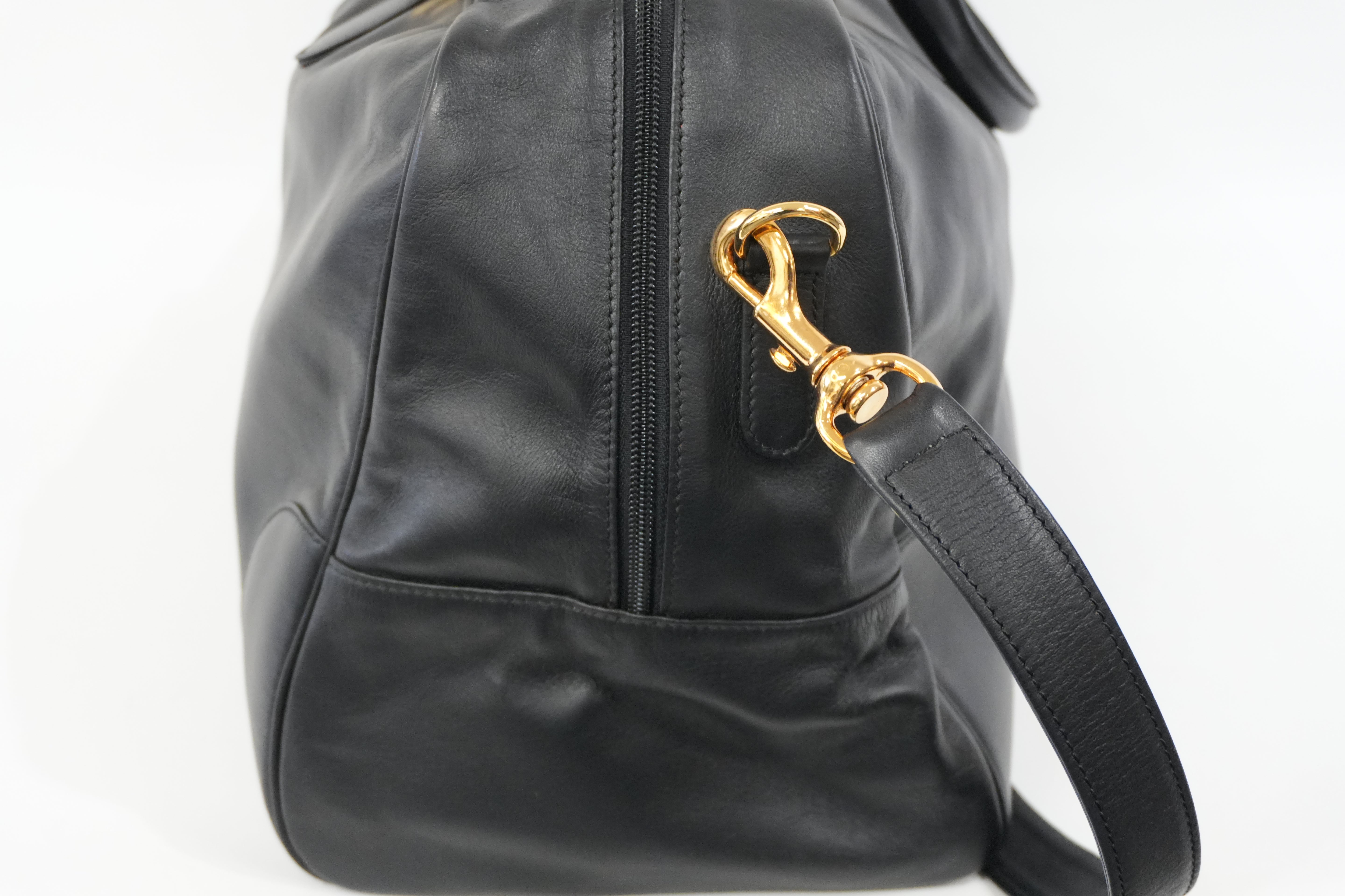 Pre-Owned Loewe Anagram Boston Bag Black