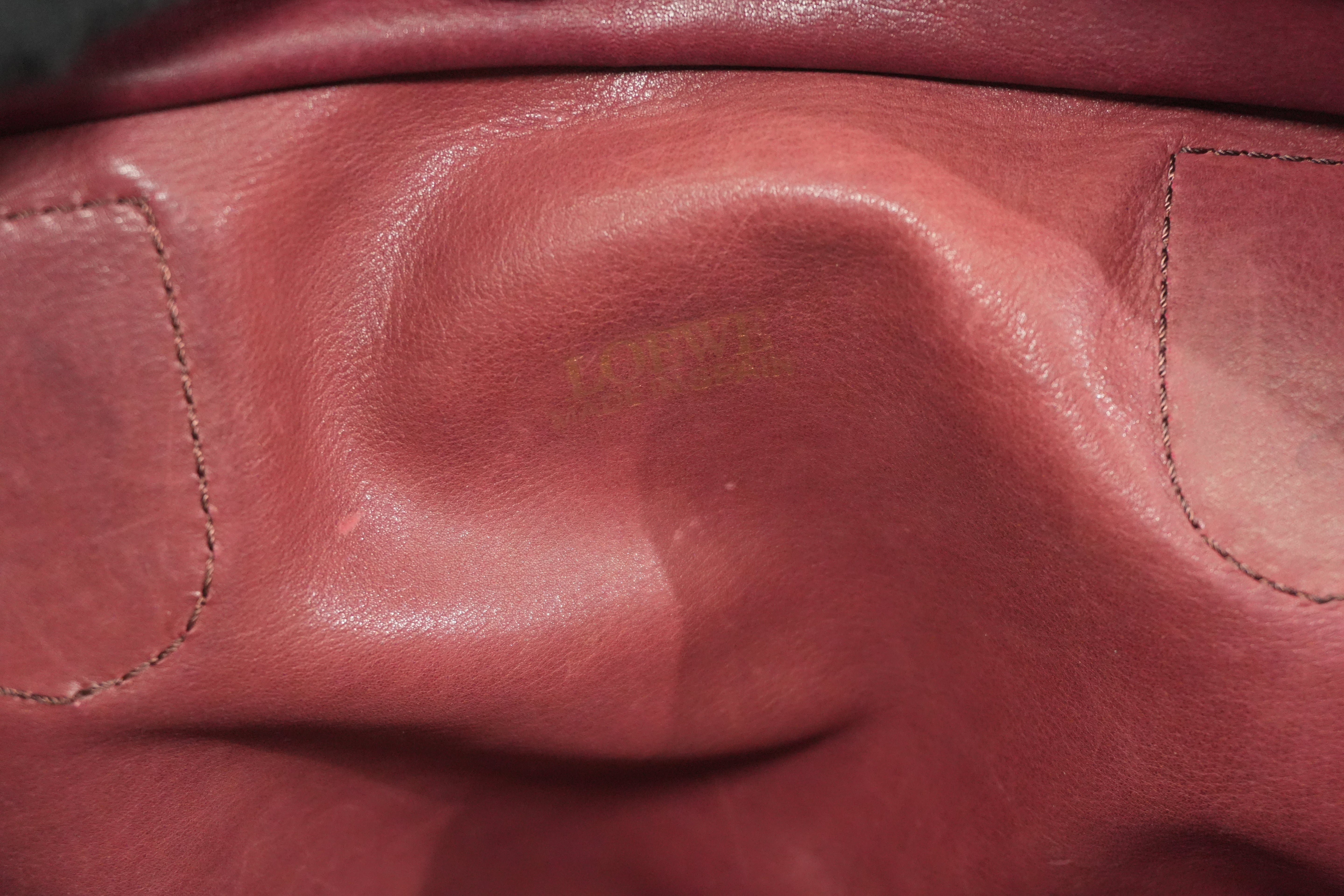 Pre-owned Loewe Leather Amazona Handbag Red