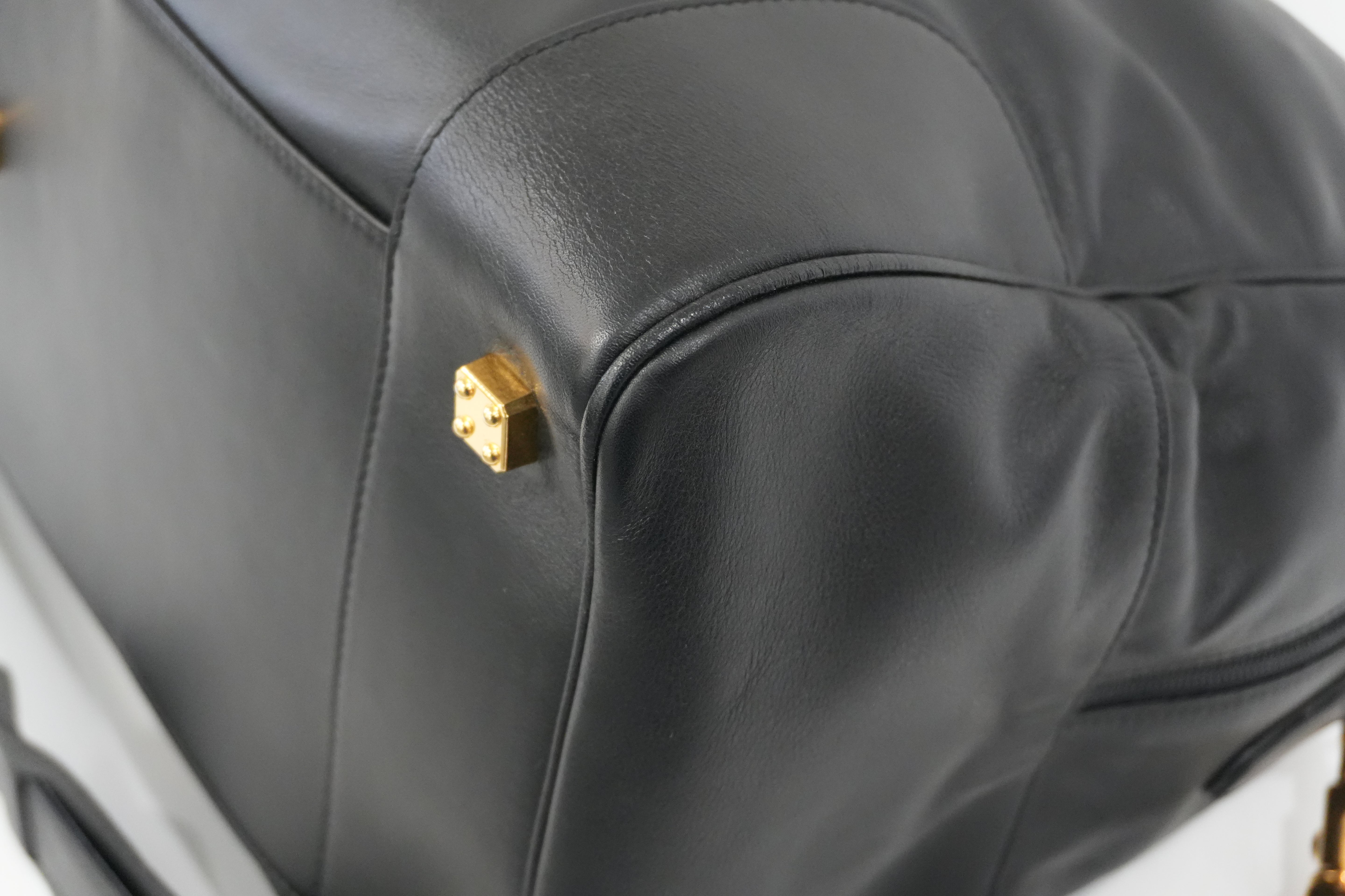Pre-Owned Loewe Anagram Boston Bag Black
