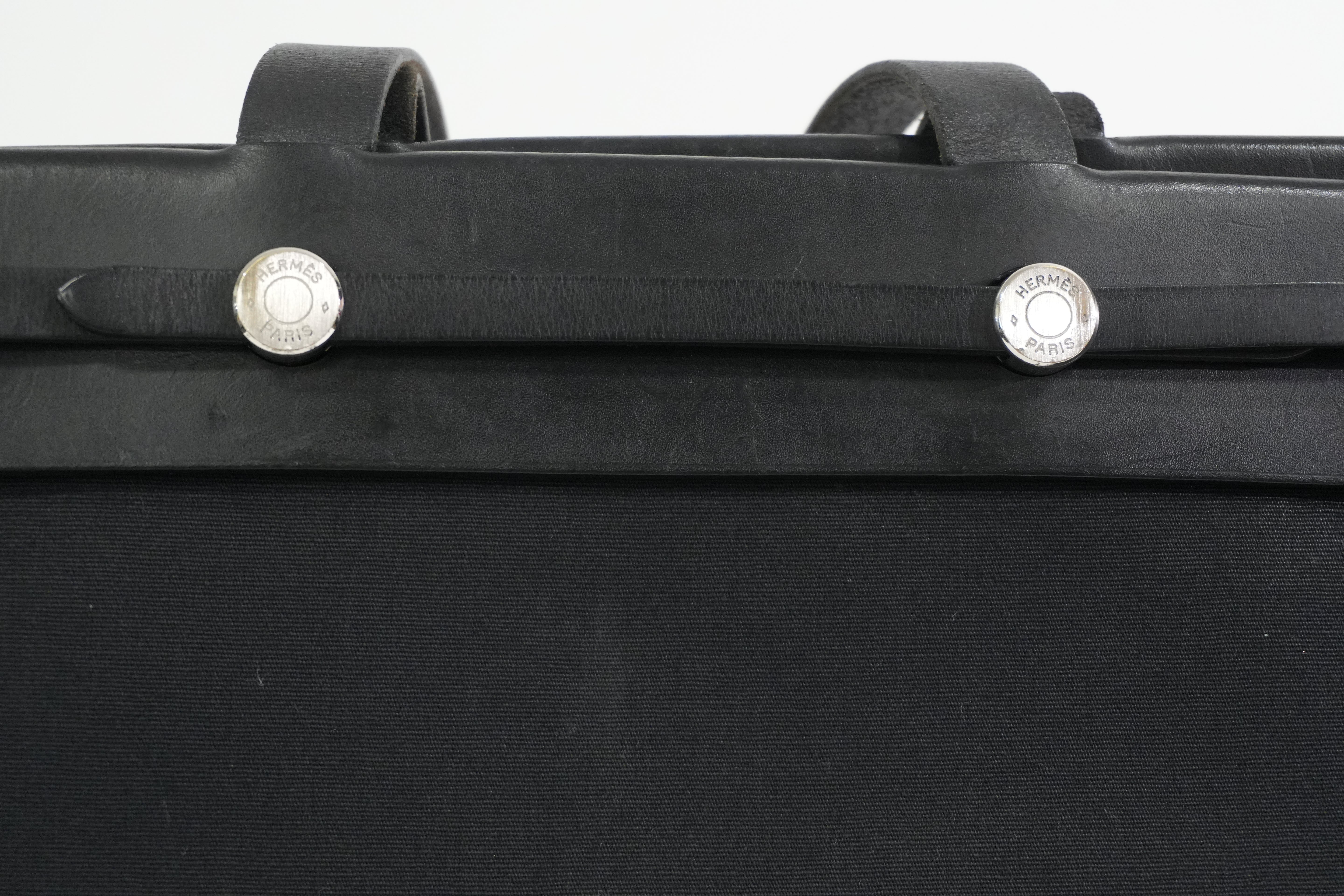 Pre-owned Hermes Herbag Cabas GM Tote Bag Black