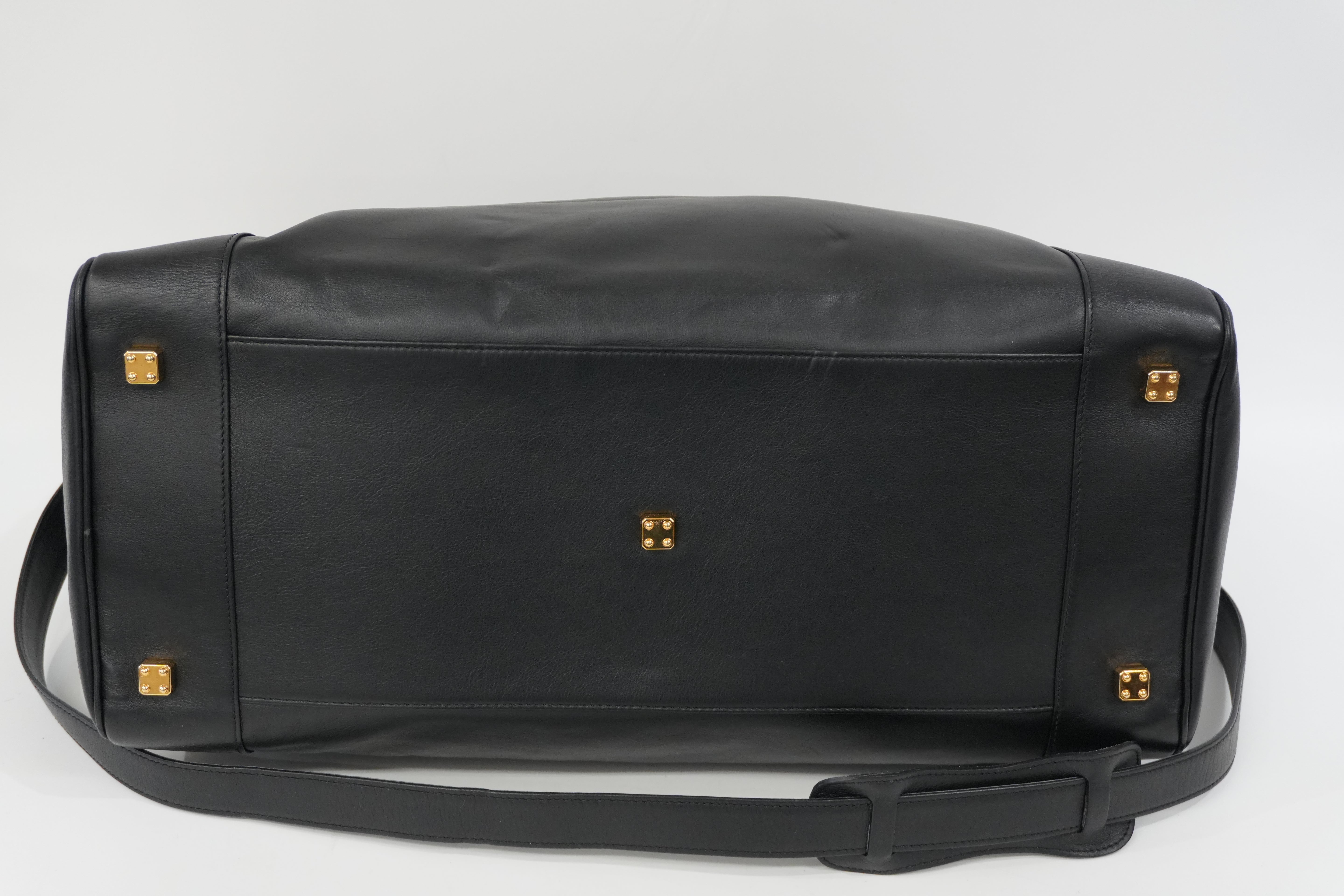 Pre-Owned Loewe Anagram Boston Bag Black