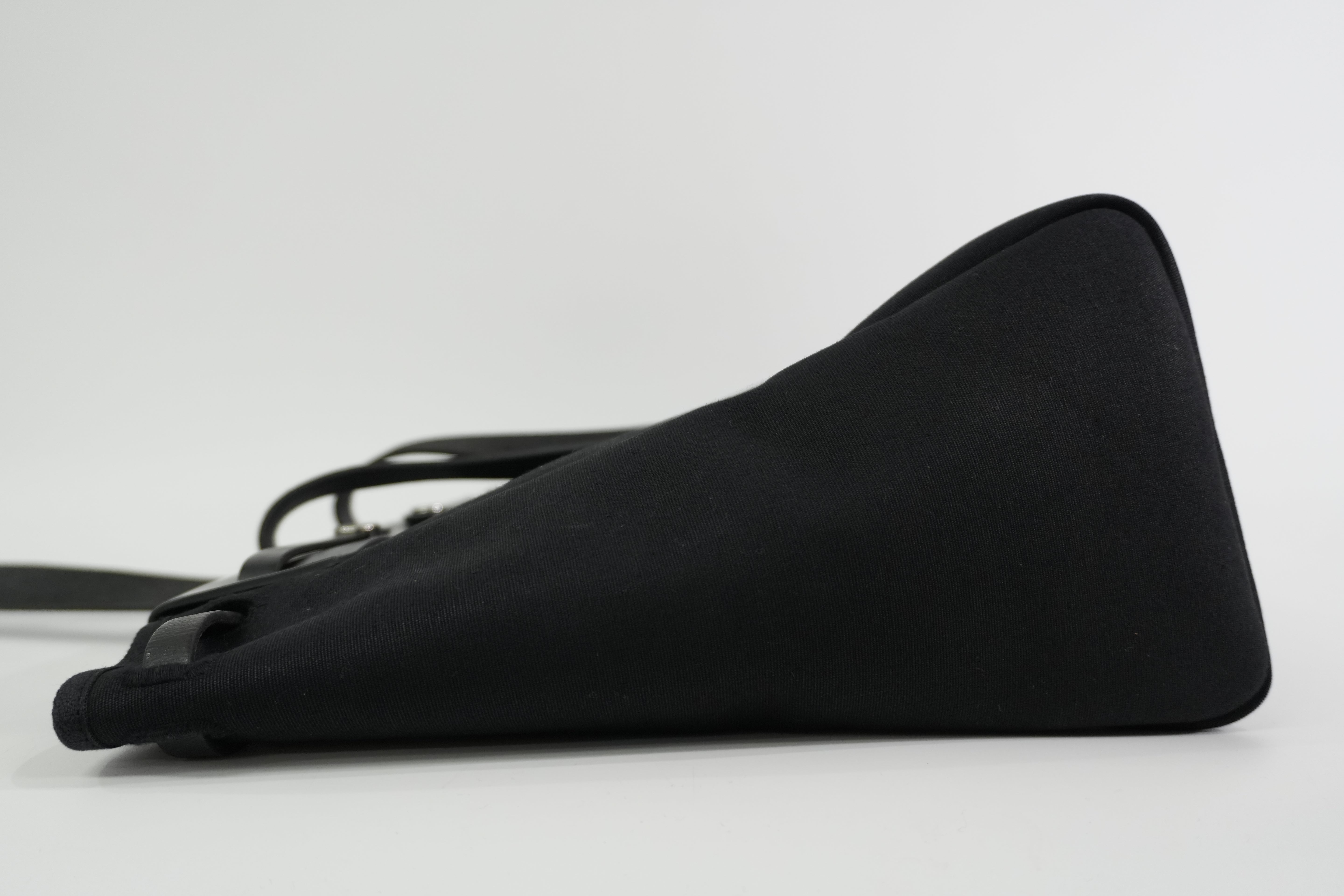 Pre-owned Hermes Herbag Cabas GM Tote Bag Black