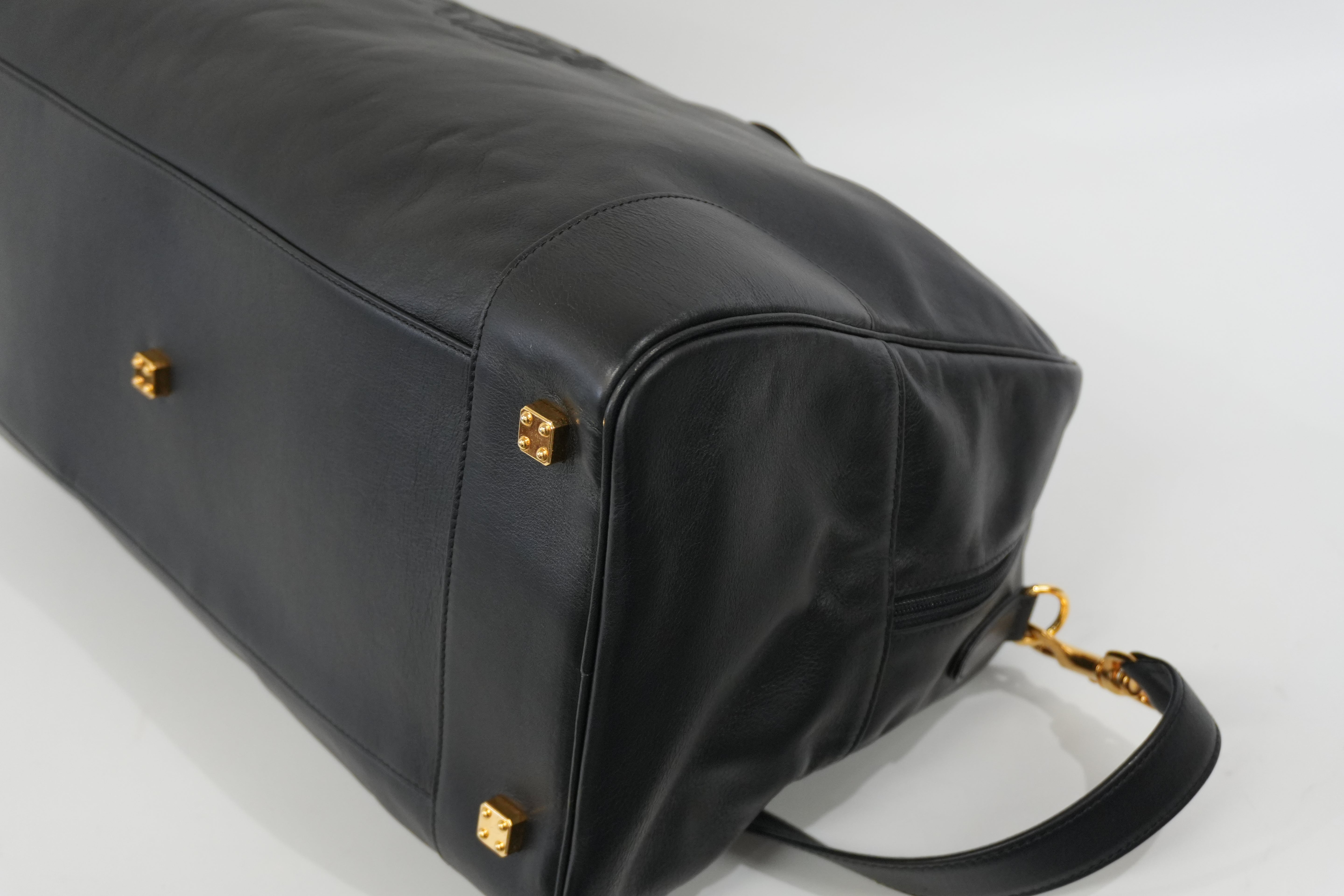 Pre-Owned Loewe Anagram Boston Bag Black