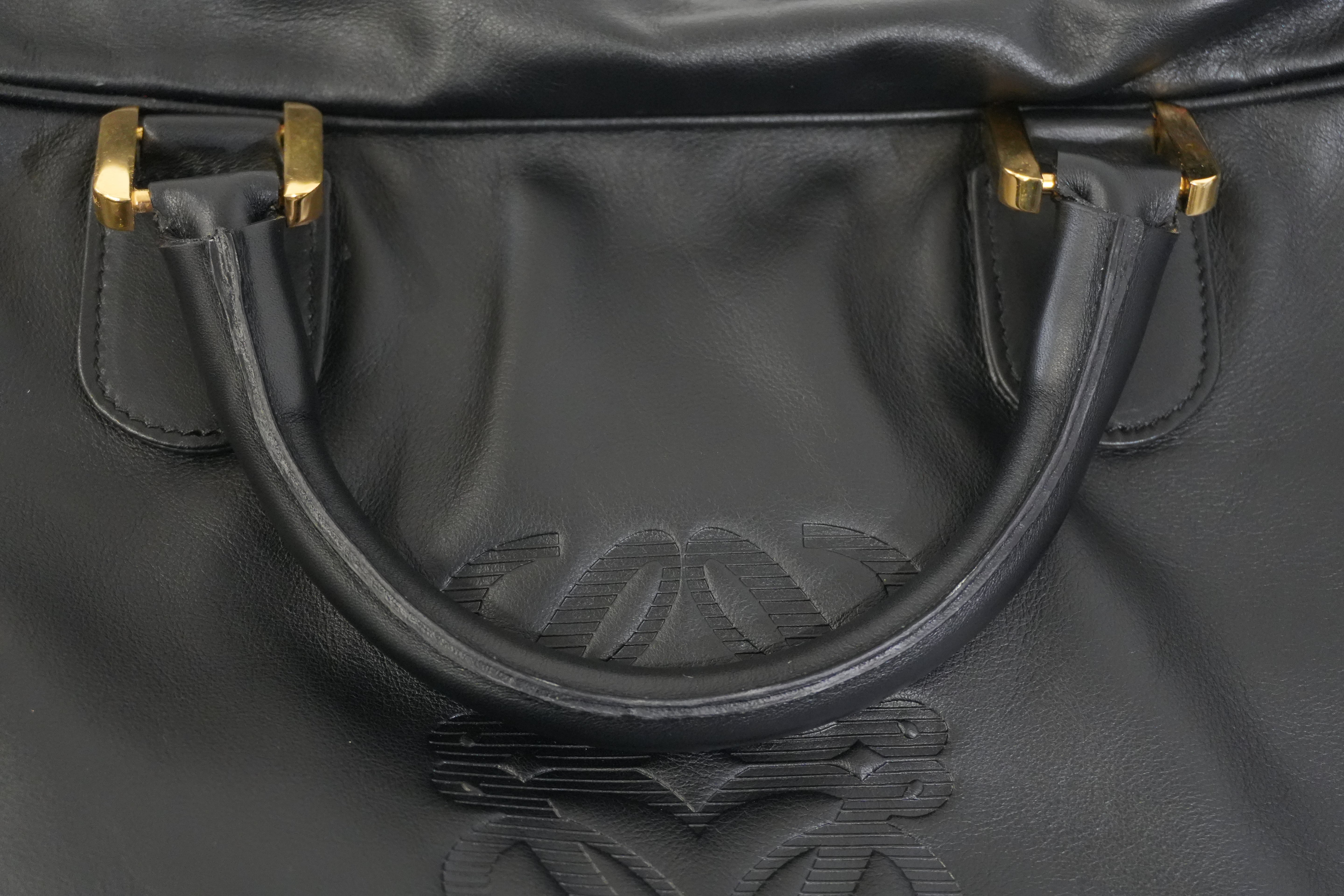 Pre-Owned Loewe Anagram Boston Bag Black