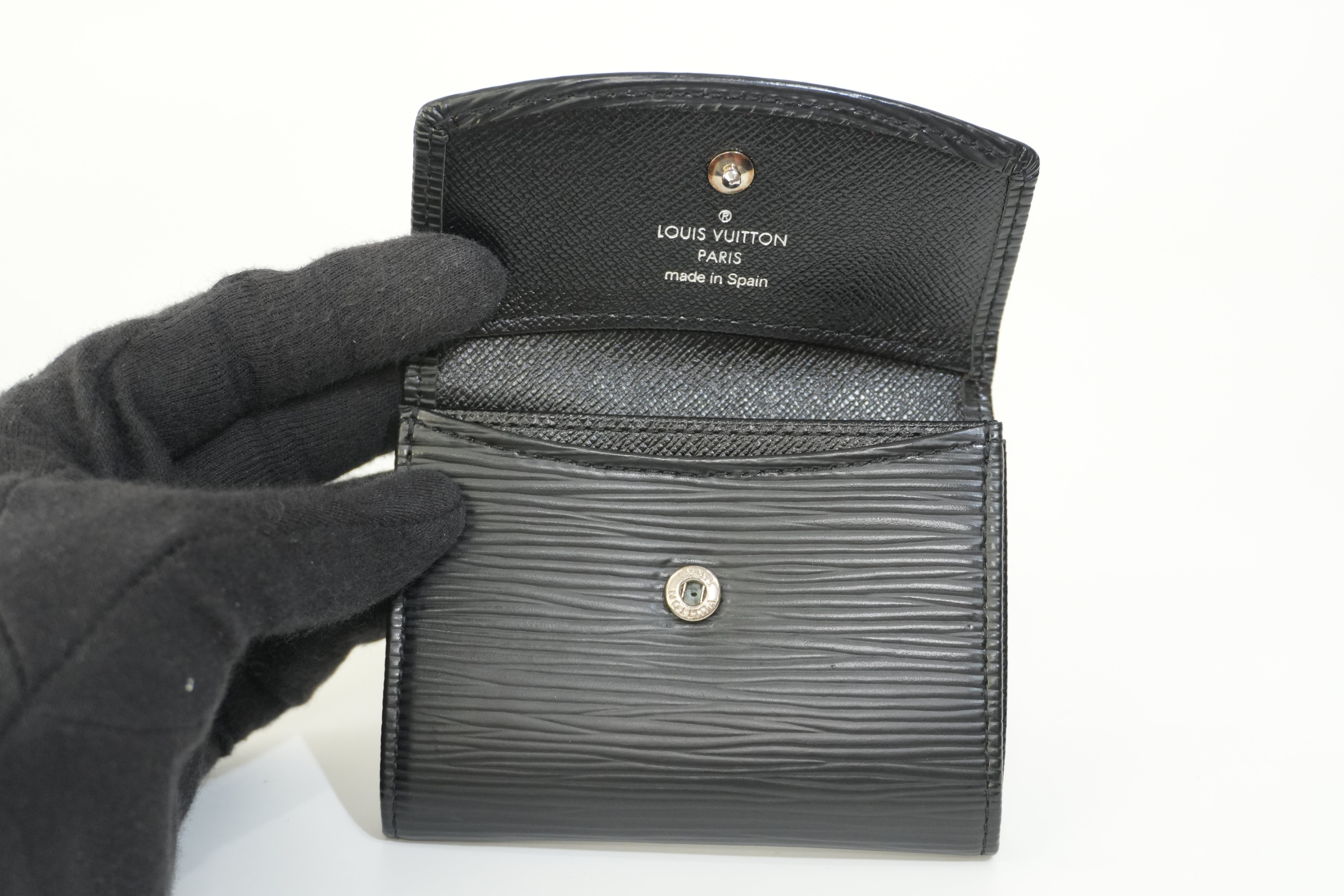 Pre-owned Louis Vuitton Card Holder Black