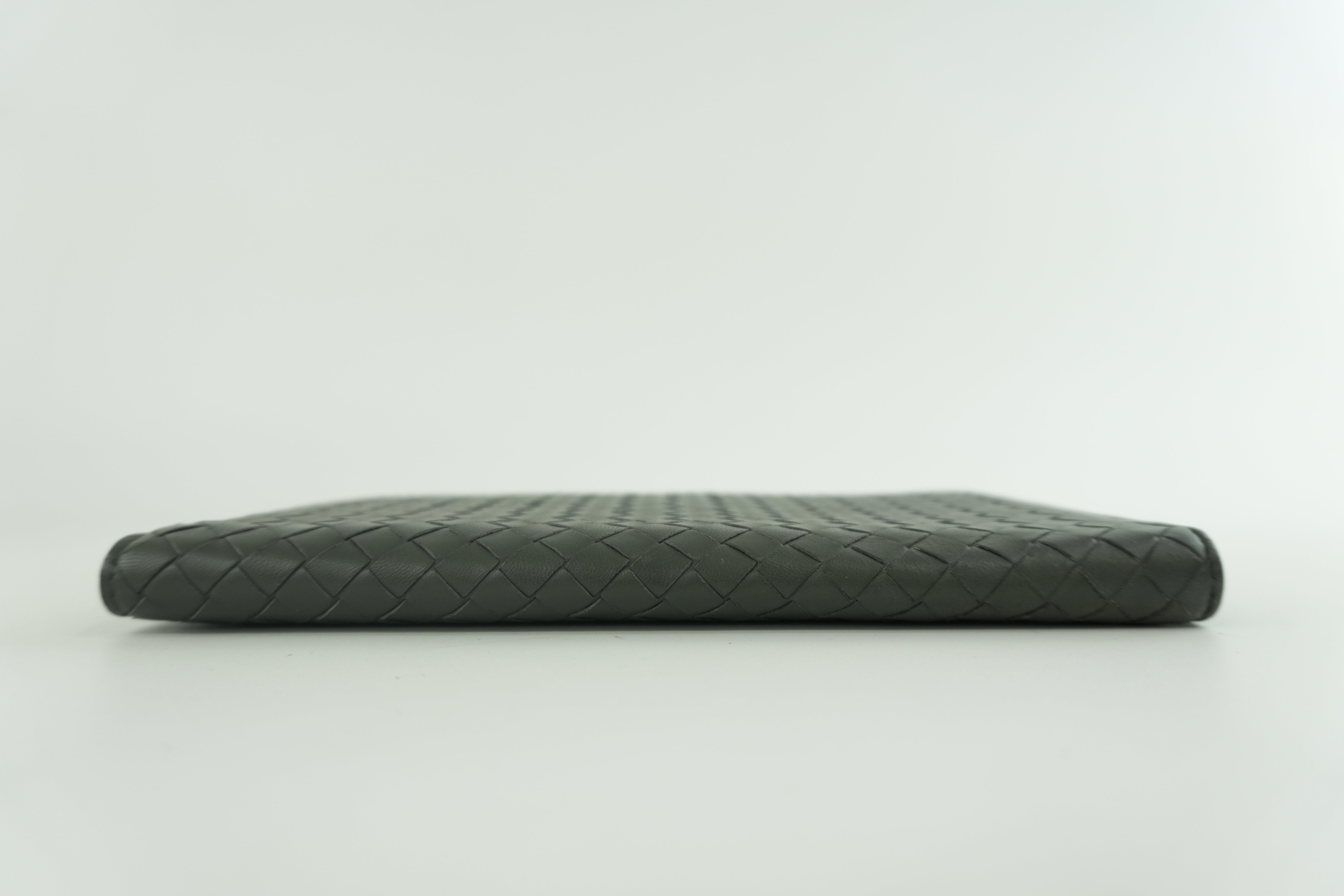 Pre-owned Bottega Veneta Leather Clutch Bag Gray