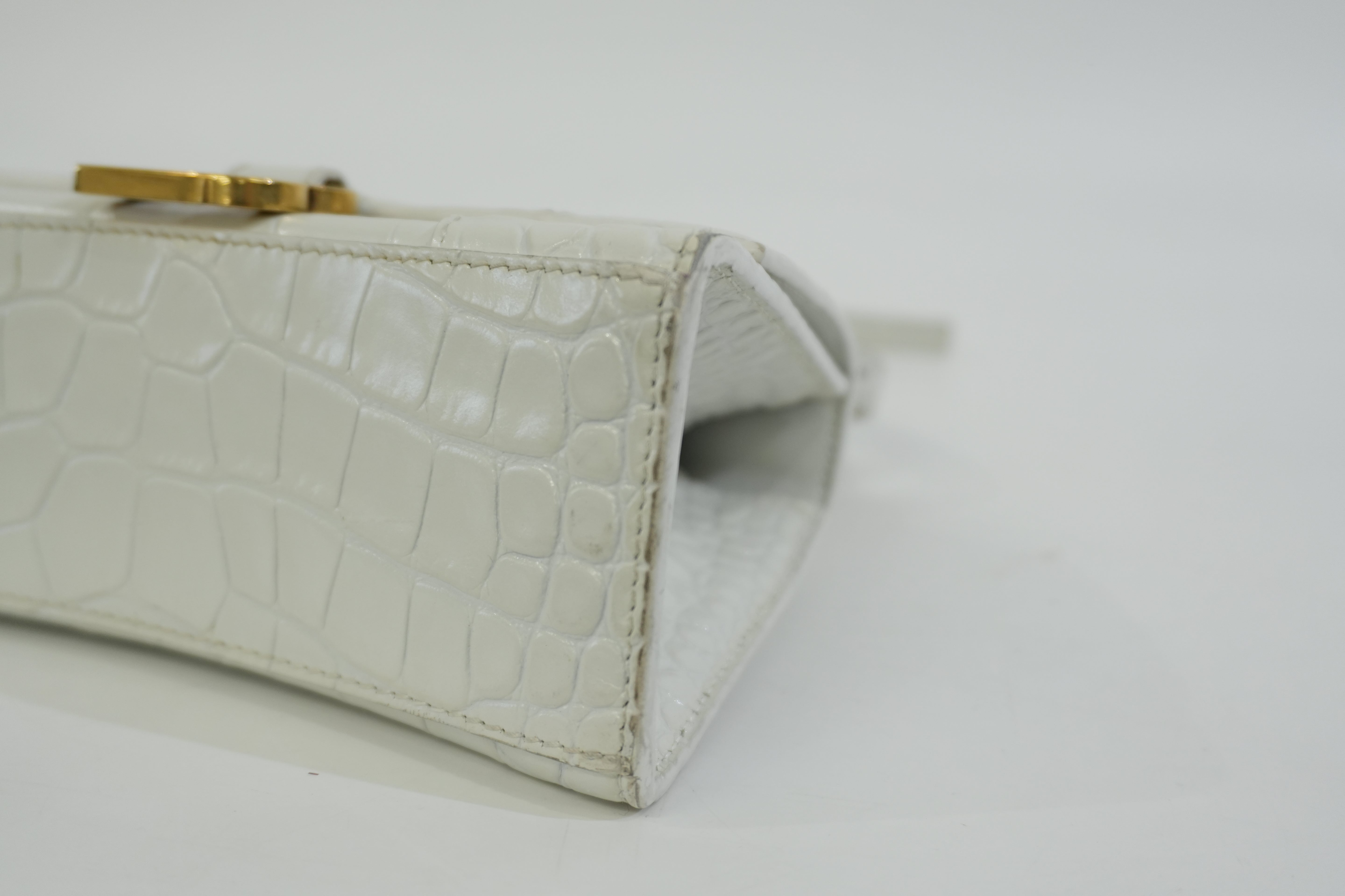 Balenciaga Hourglass XS Top Handle White