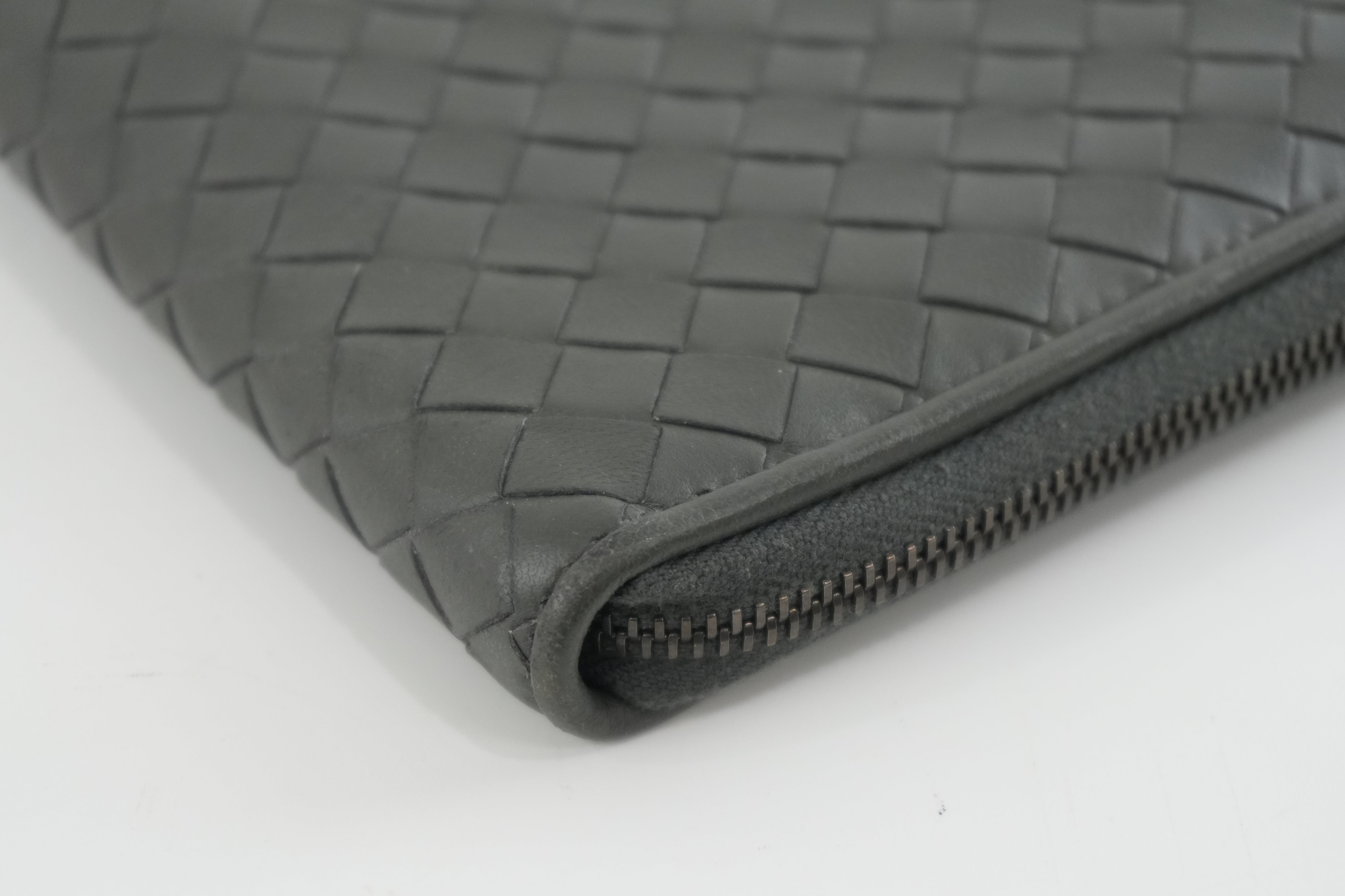 Pre-owned Bottega Veneta Leather Clutch Bag Gray