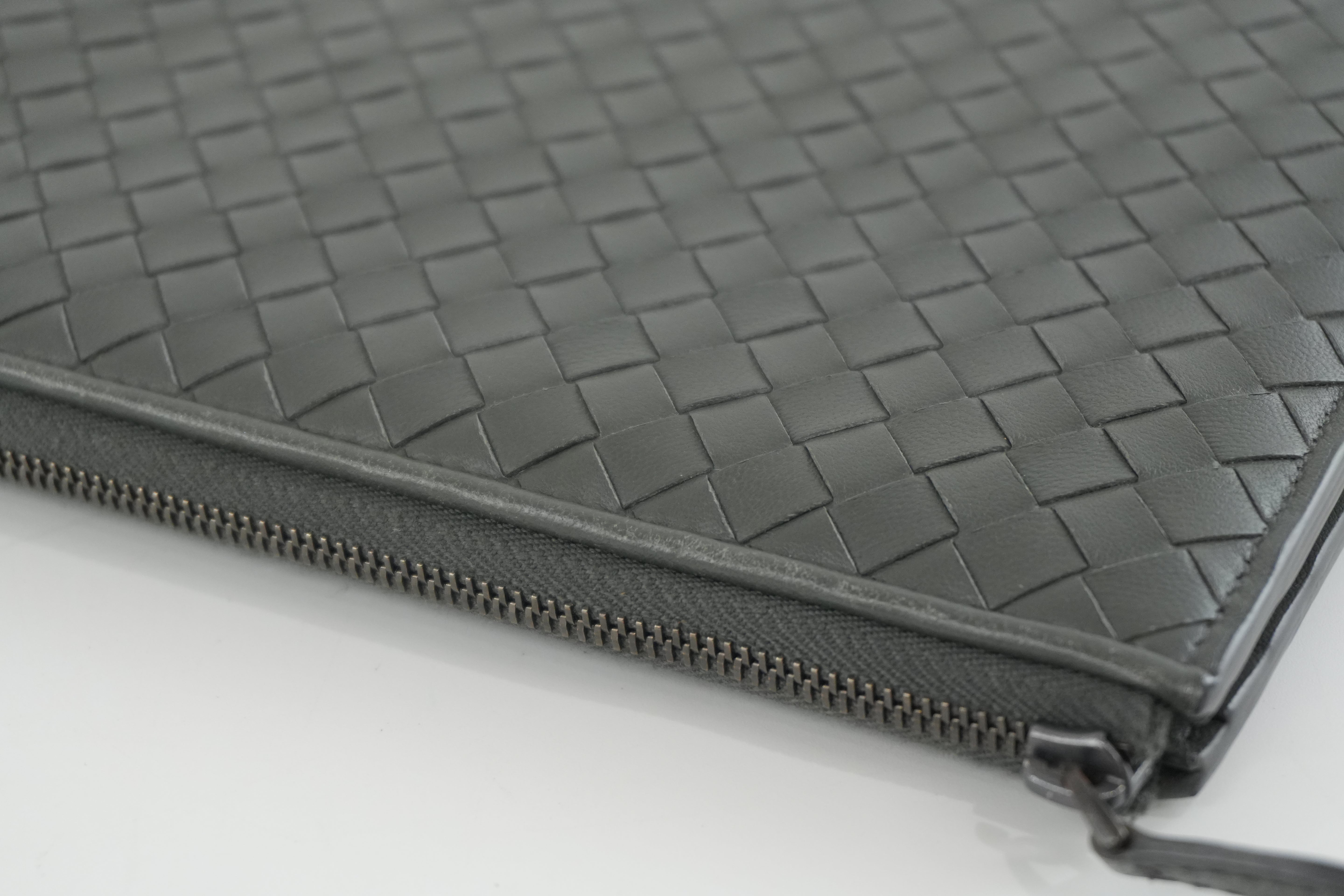 Pre-owned Bottega Veneta Leather Clutch Bag Gray