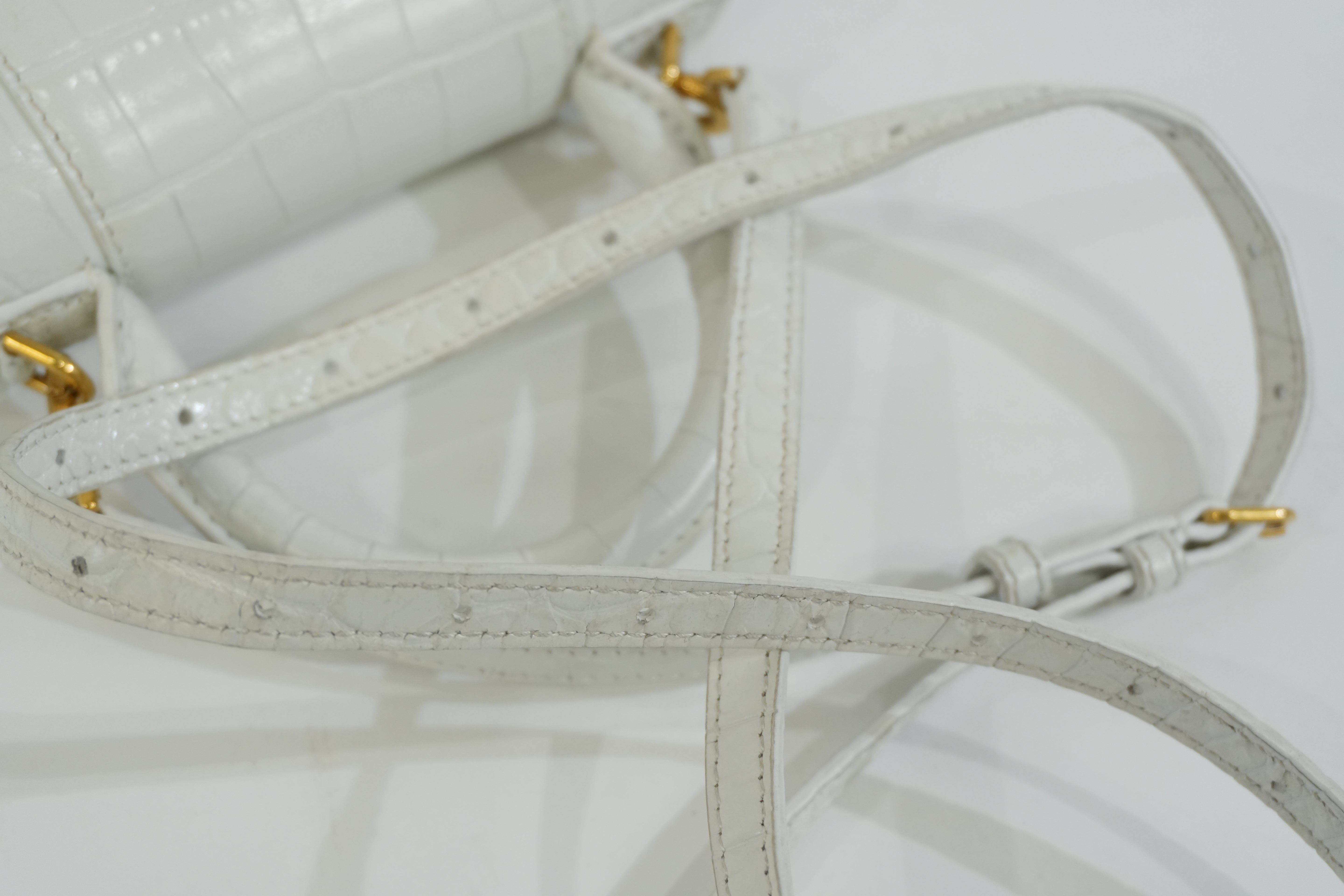 Balenciaga Hourglass XS Top Handle White