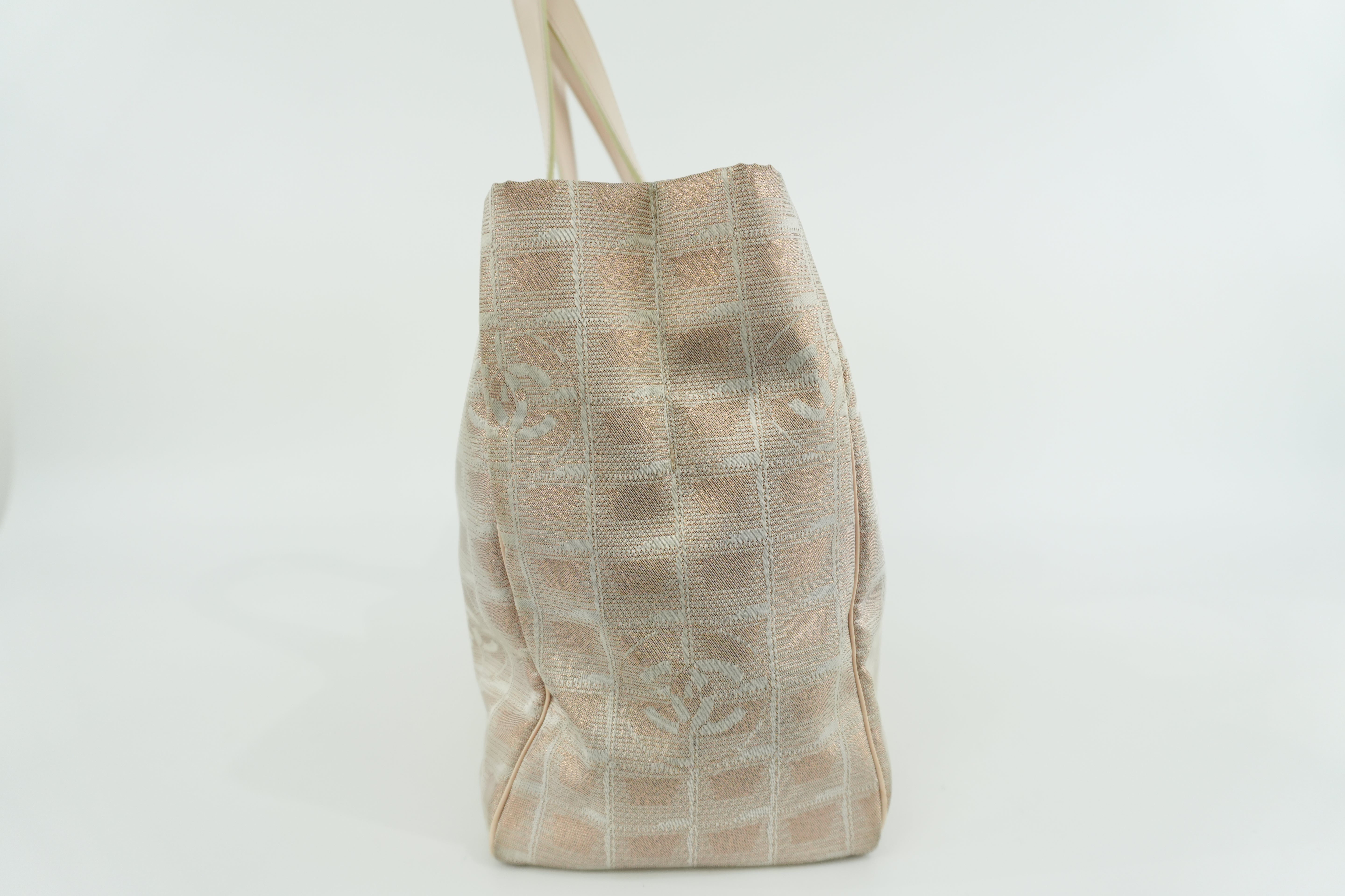 Chanel New Travel Line Tote MM Pink Nylon Used