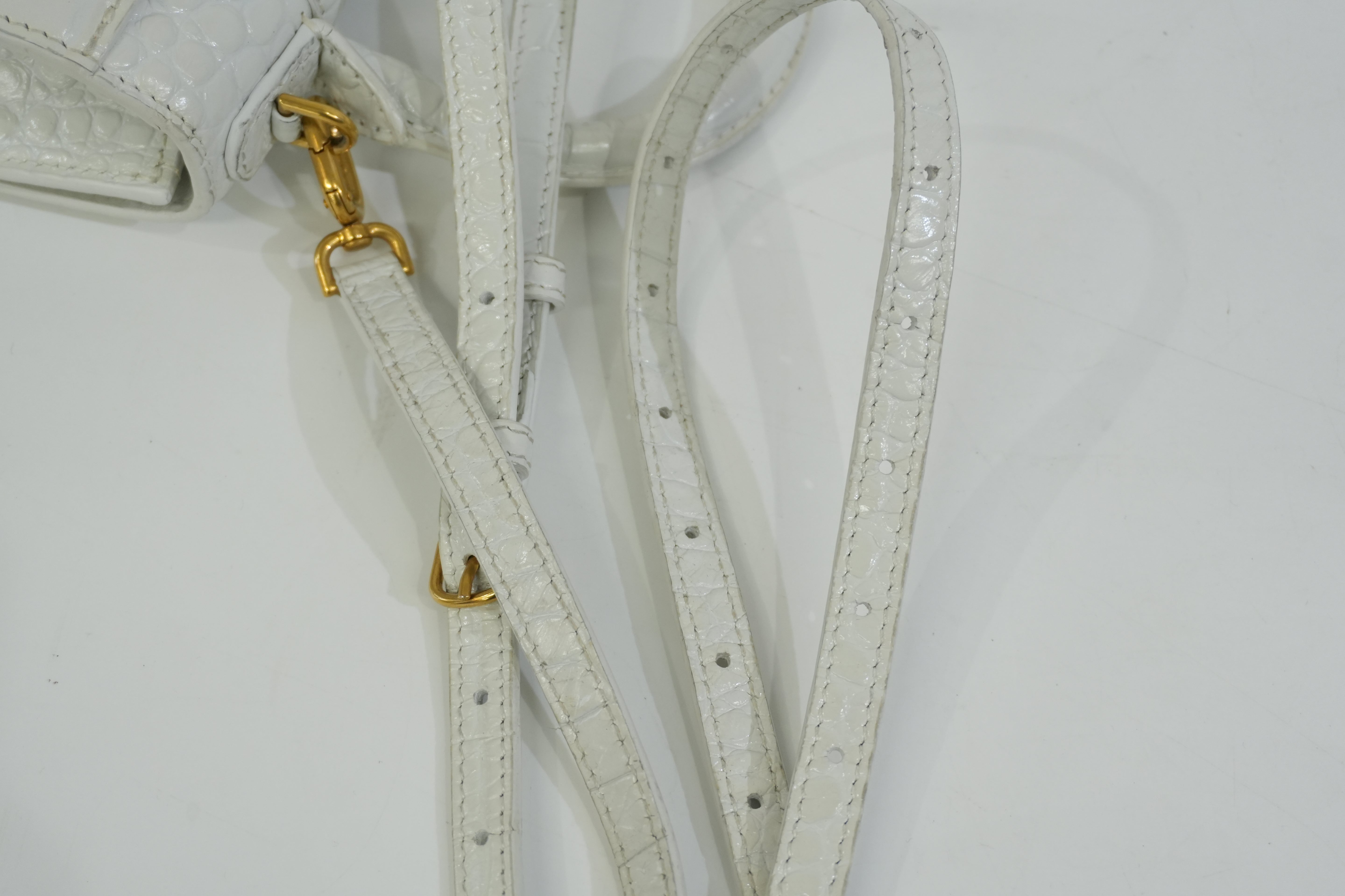 Balenciaga Hourglass XS Top Handle White