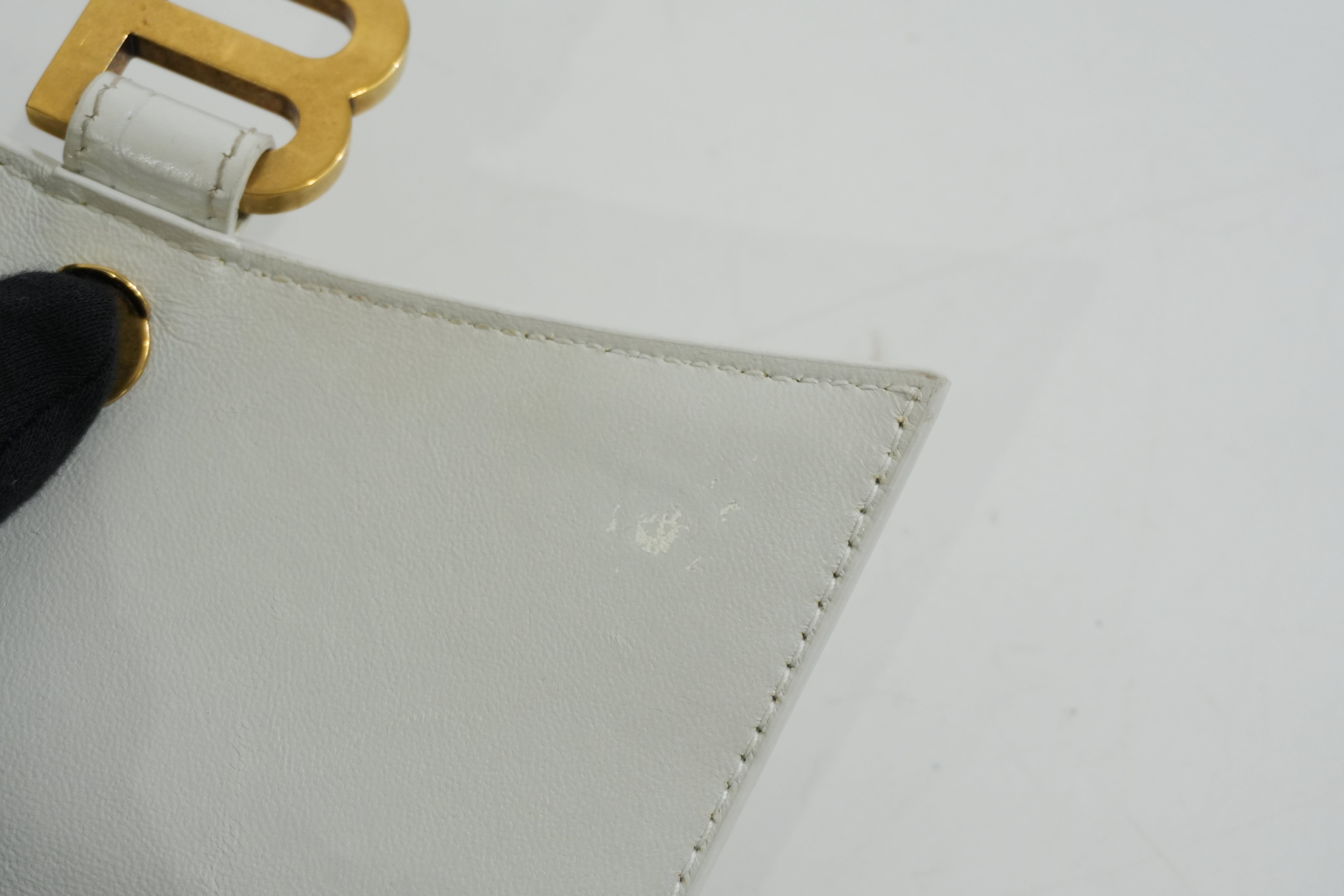 Balenciaga Hourglass XS Top Handle White