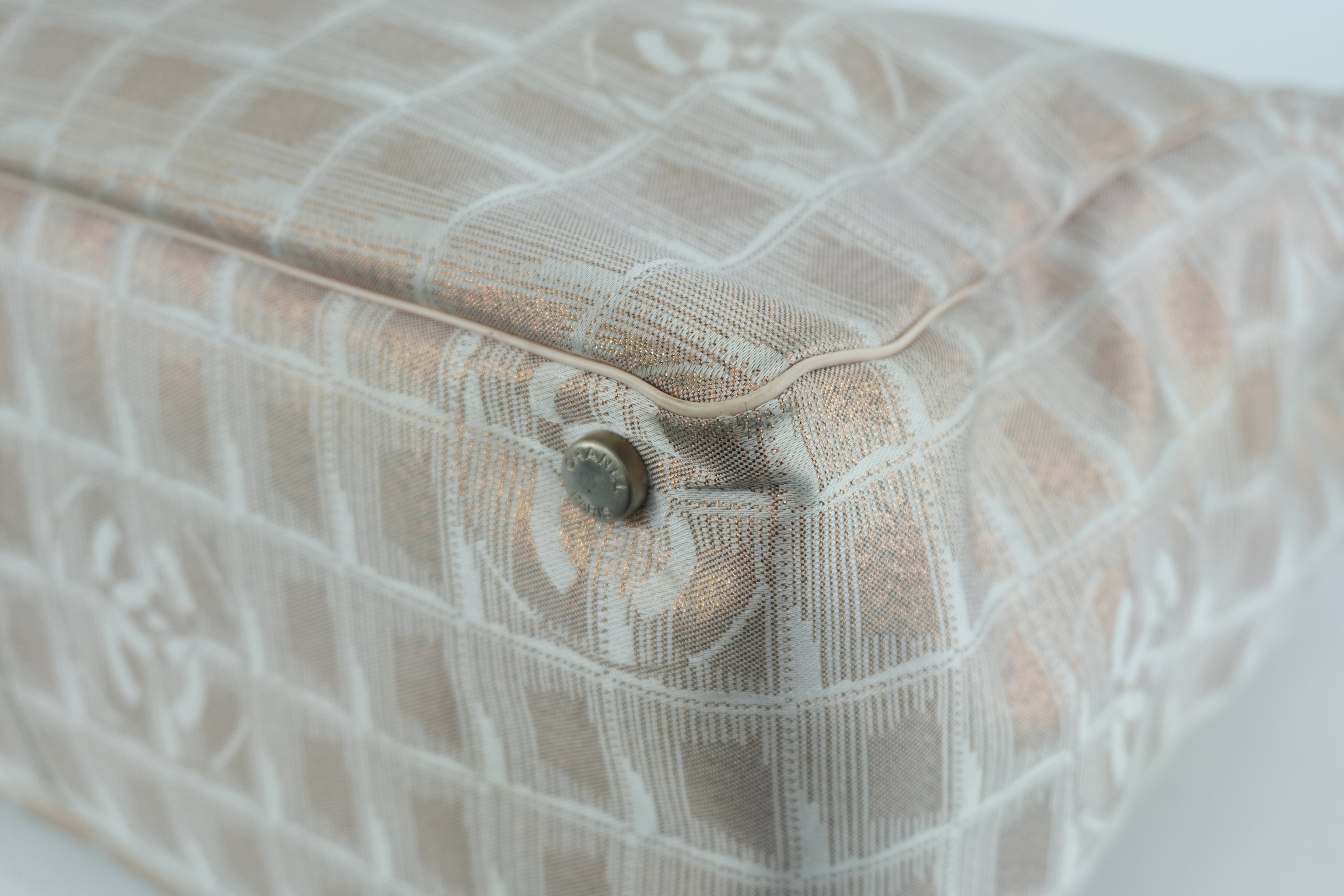 Chanel New Travel Line Tote MM Pink Nylon Used