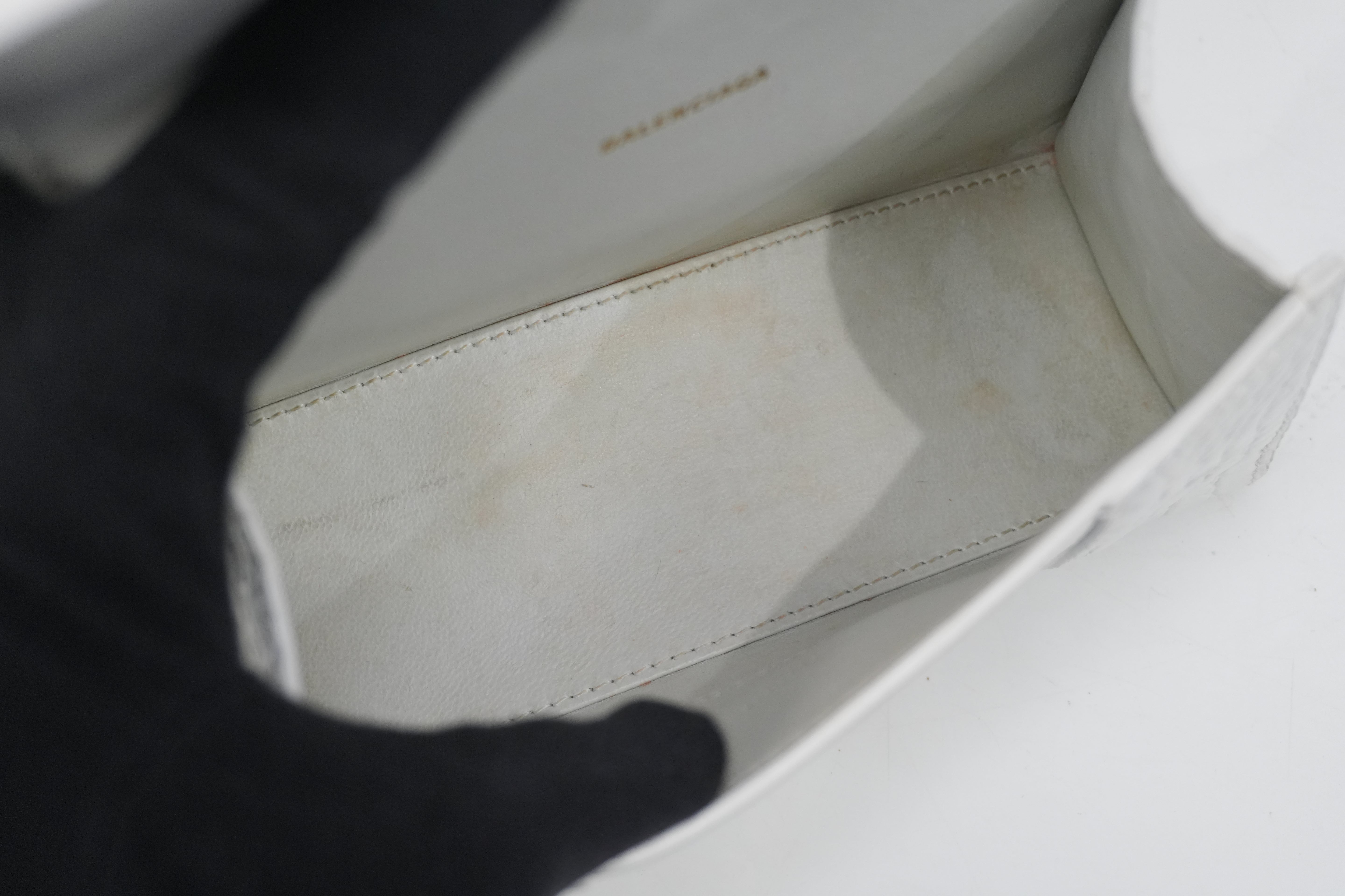 Balenciaga Hourglass XS Top Handle White