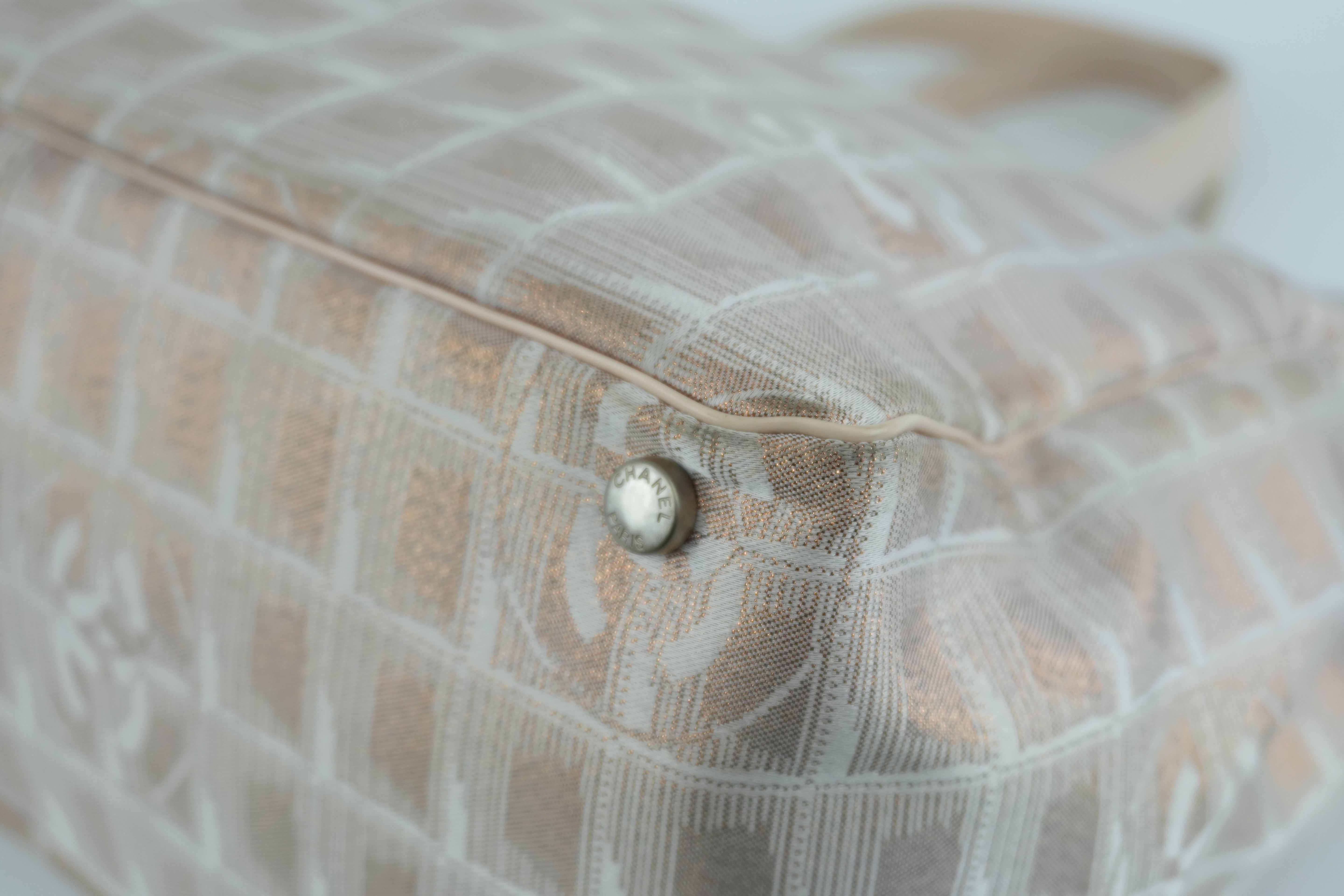 Chanel New Travel Line Tote MM Pink Nylon Used