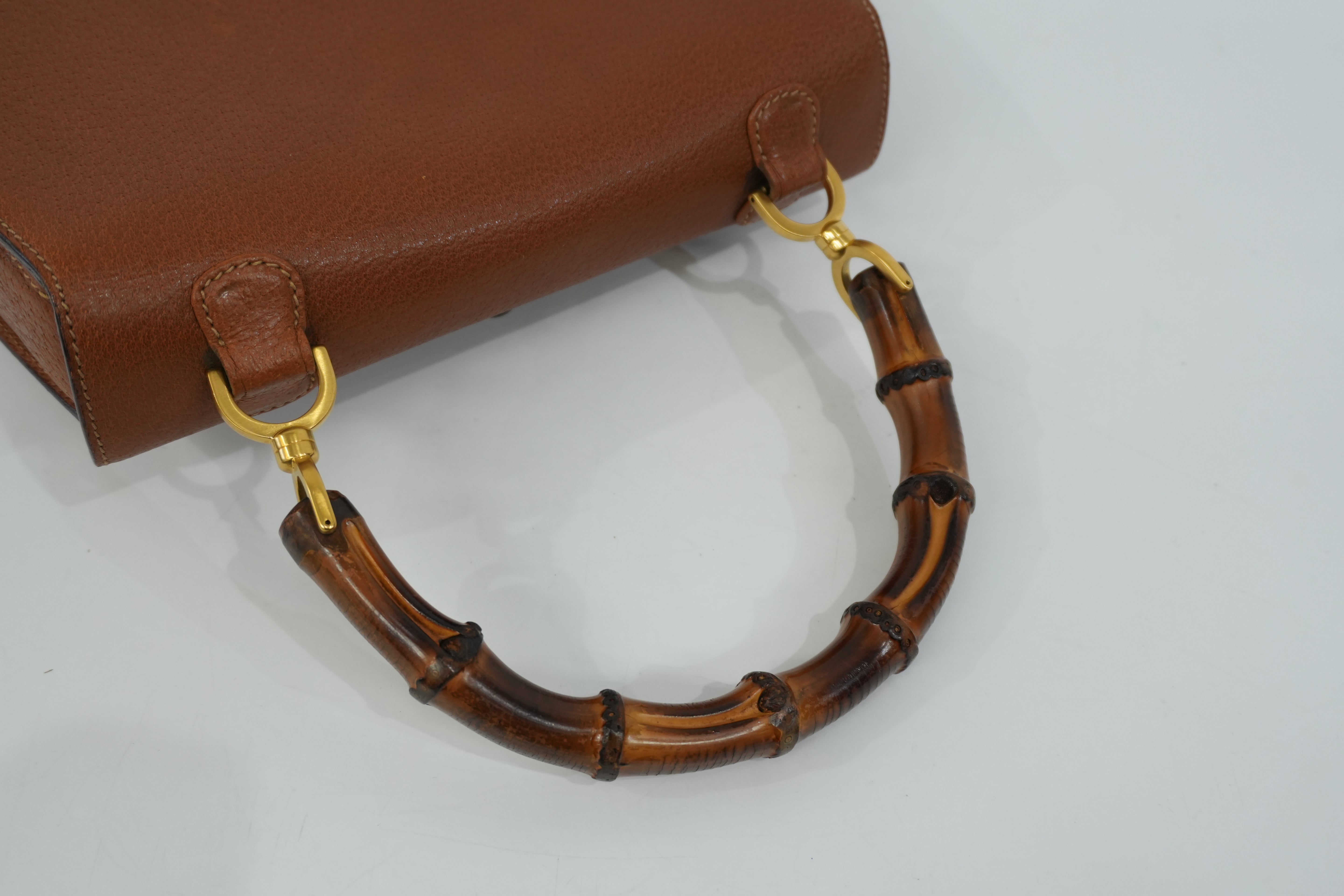 Pre-Owned Gucci Bamboo Handbag Brown