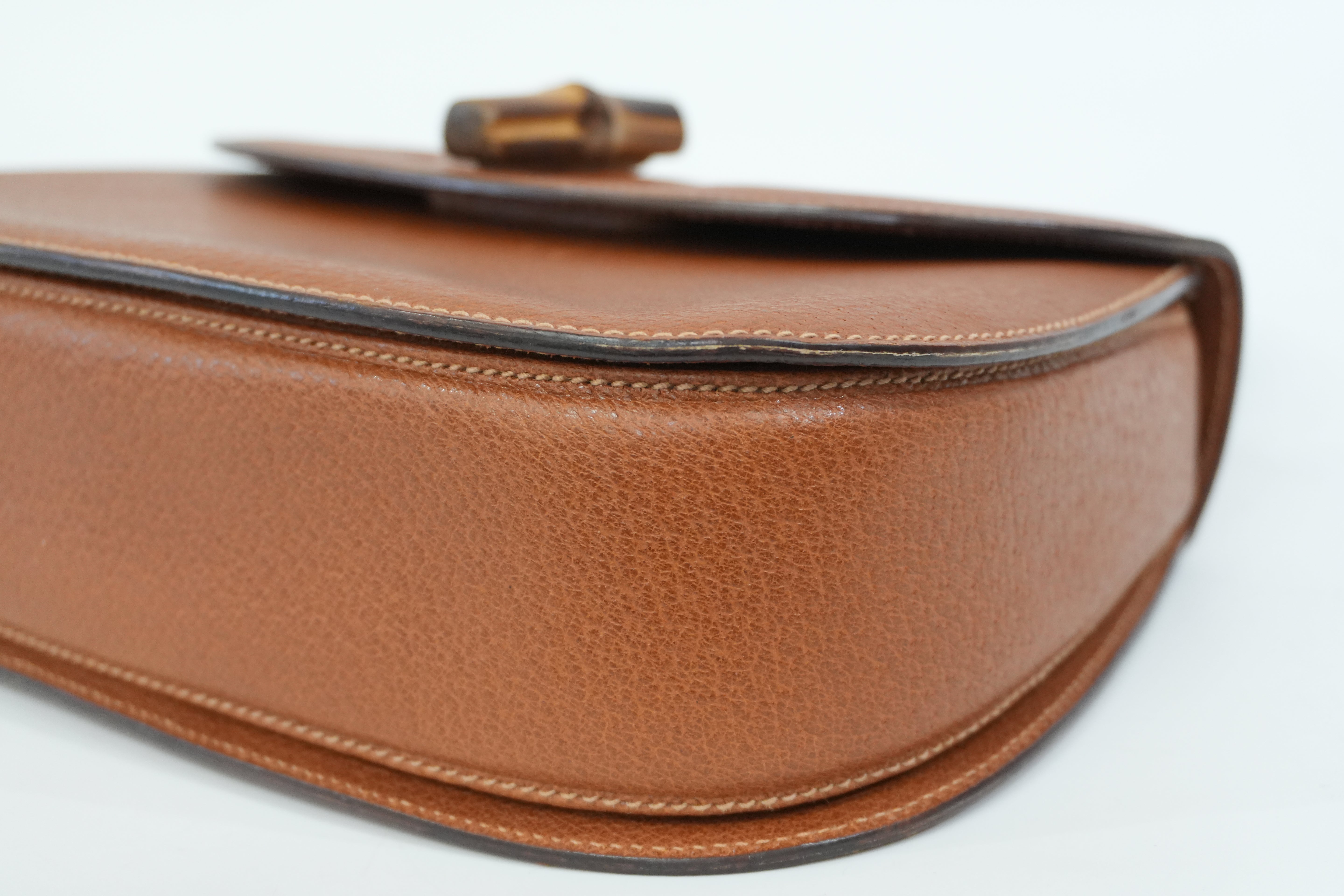 Pre-Owned Gucci Bamboo Handbag Brown
