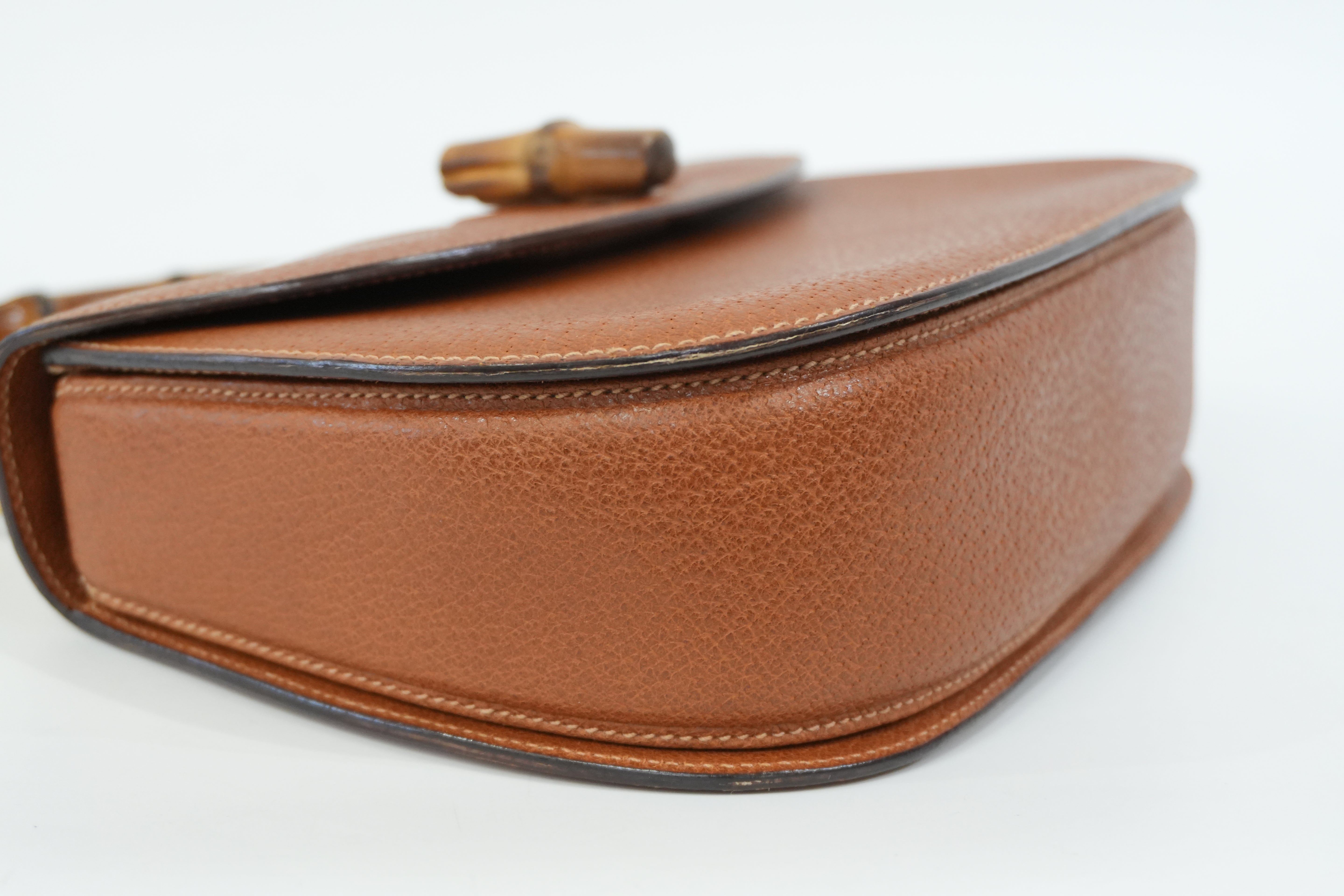 Pre-Owned Gucci Bamboo Handbag Brown