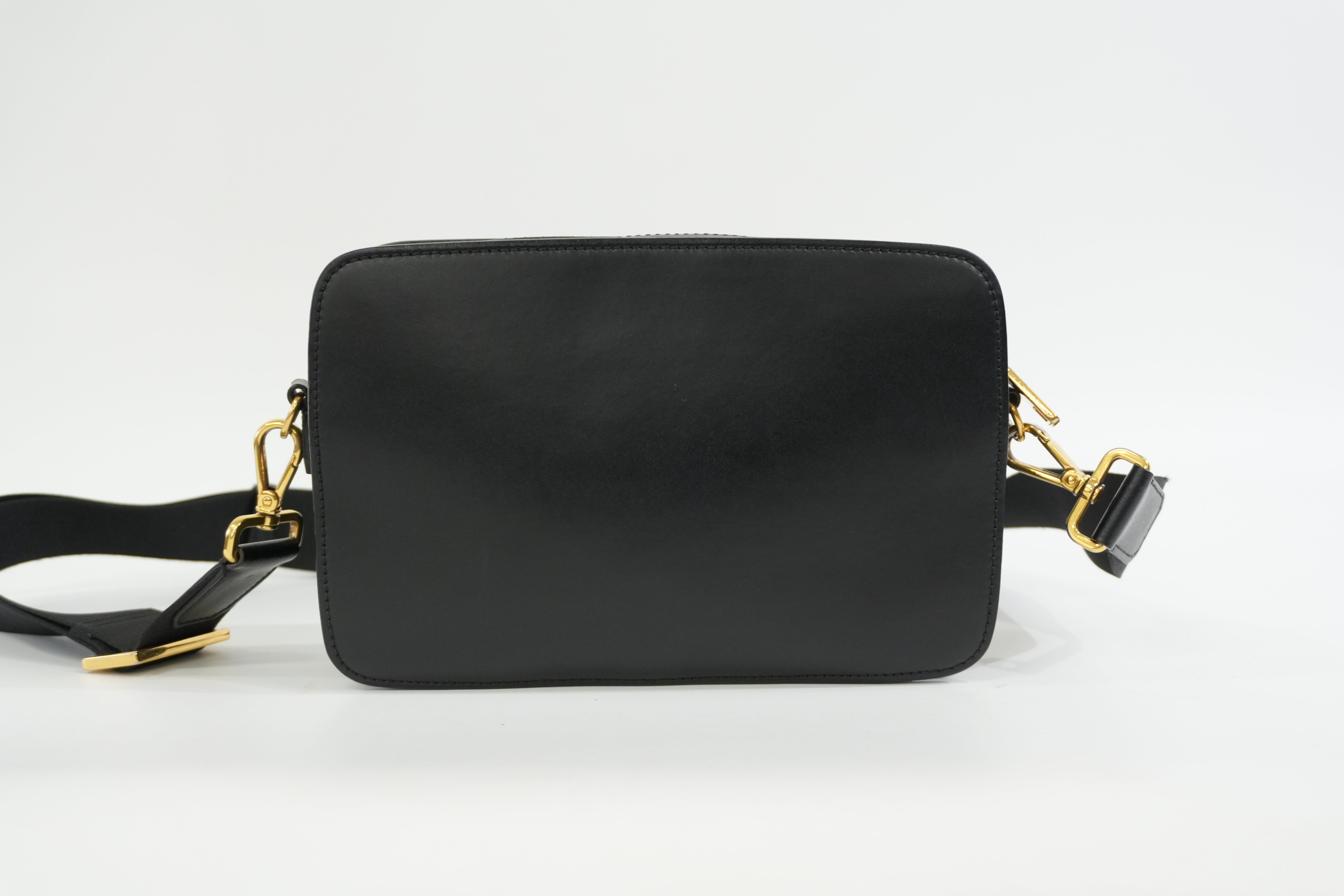 Pre-Owned Fendi Monster Eyes Camera Crossbody Bag Black