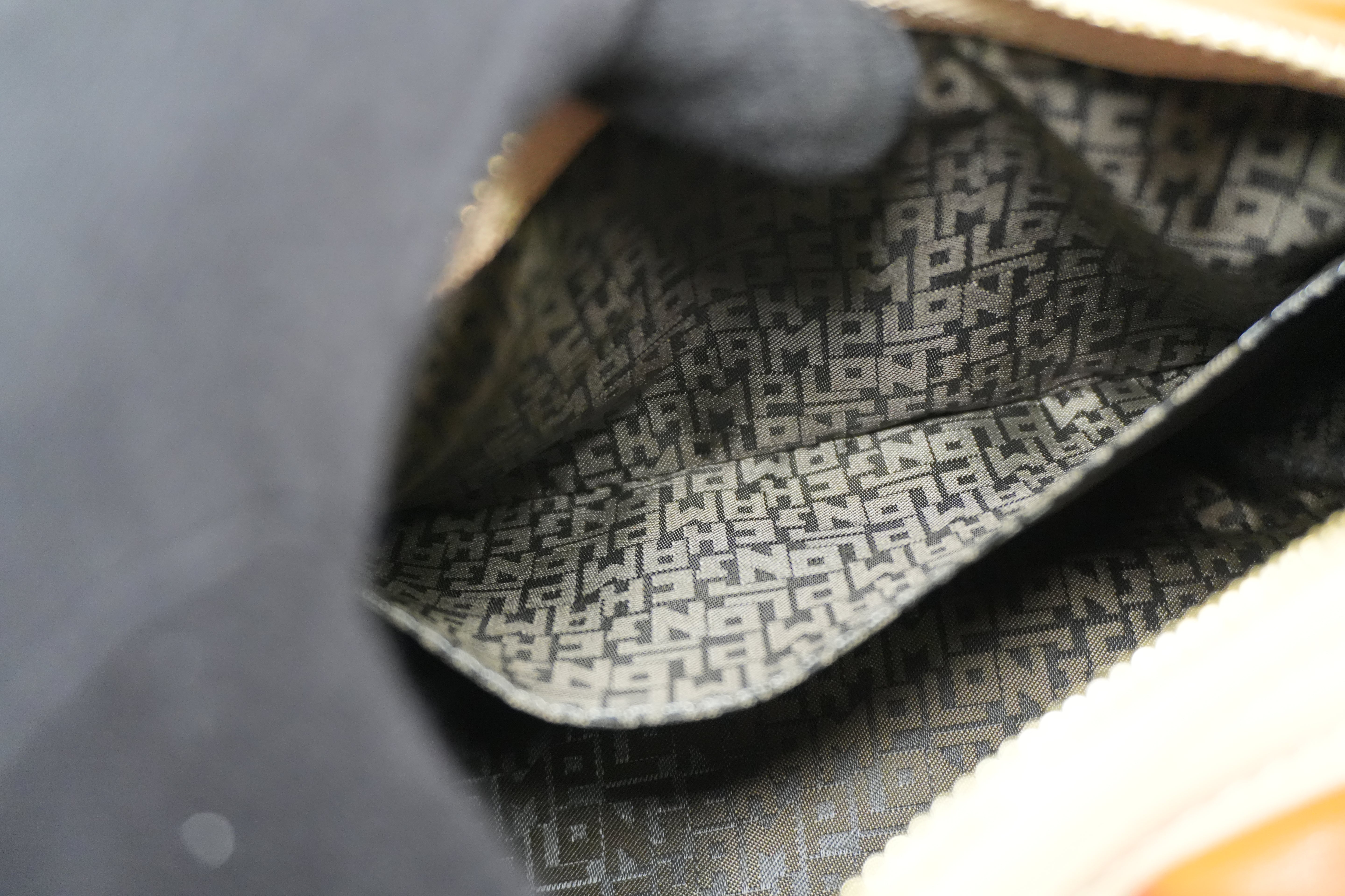 Pre-owned Longchamp Two Way Shoulder Bag Beige and Orange