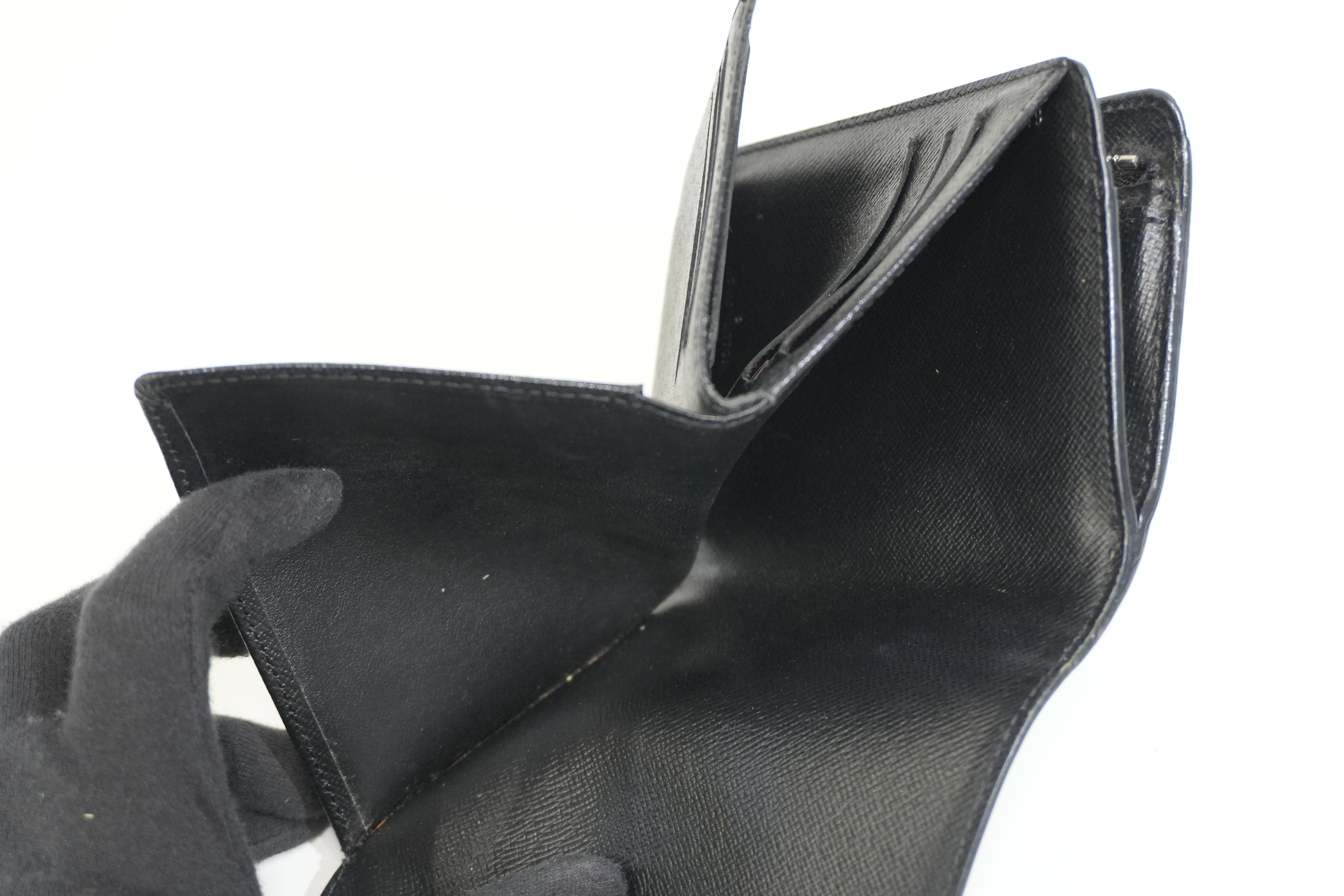 Pre-owned Louis Vuitton Epi Joey Compact Wallet Black