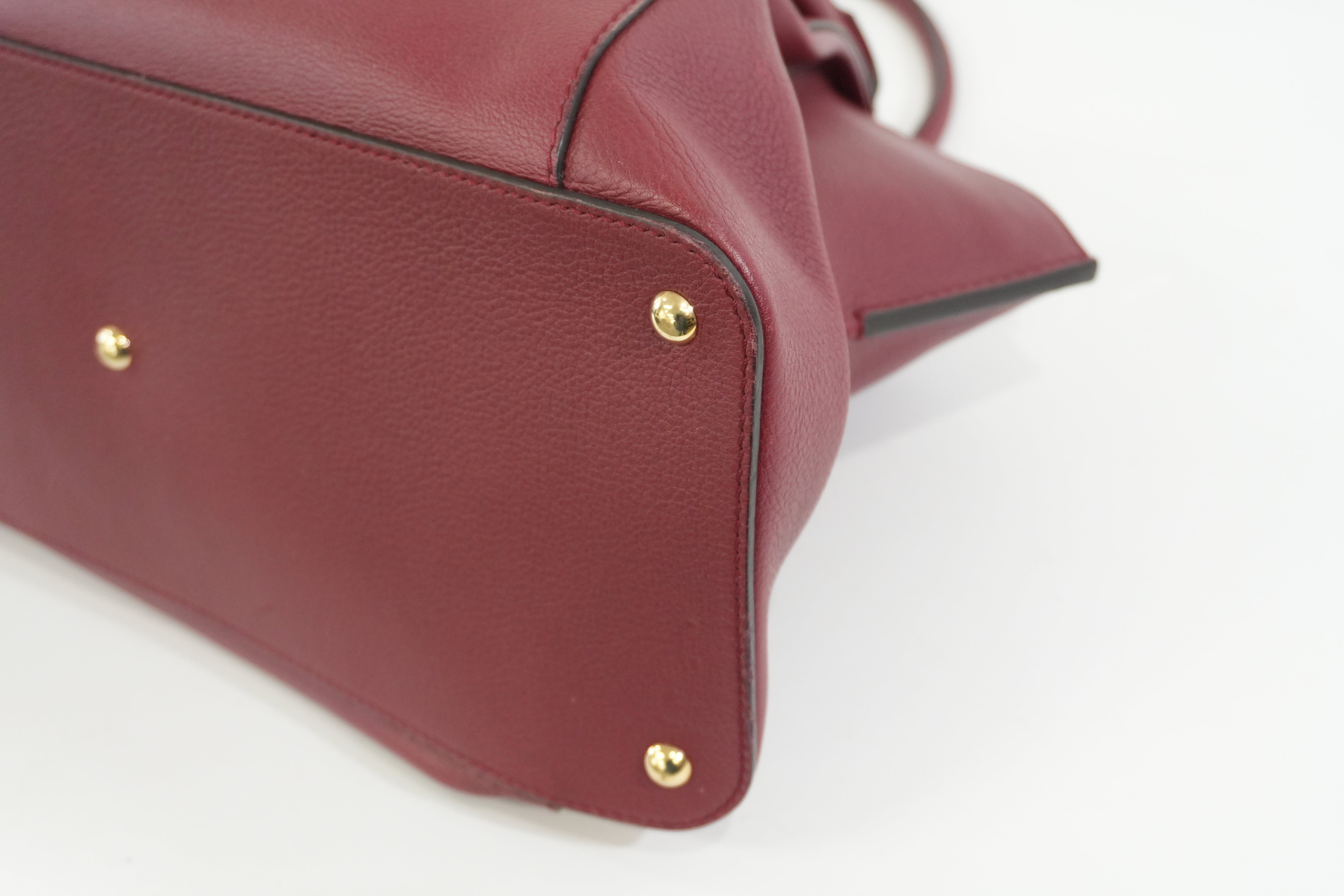 Pre-Owned Cartier C De Cartier Tote Bag Burgundy