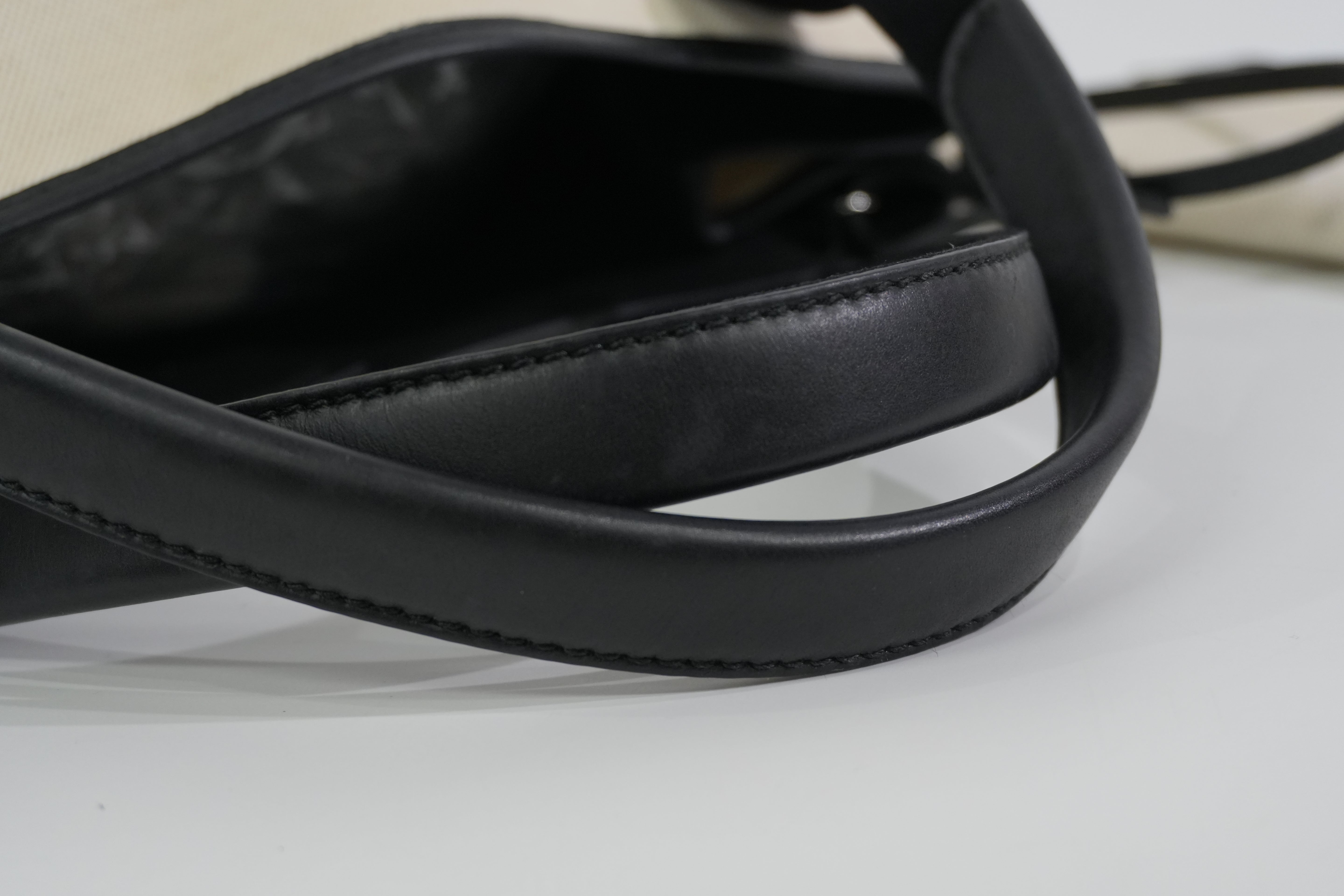 Pre-owned Balenciaga Navy Cabas Small Handbag Black and White