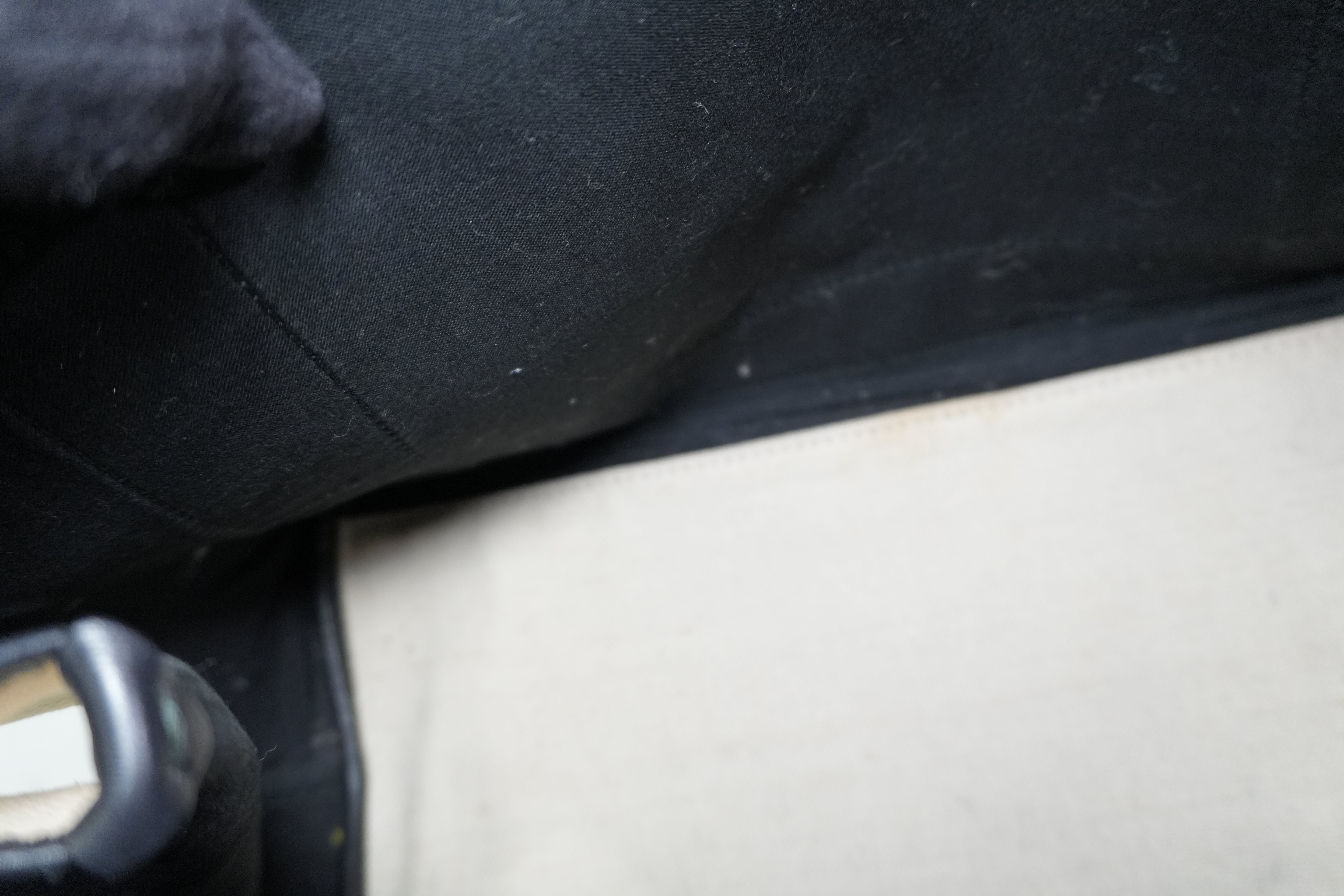 Pre-owned Balenciaga Navy Cabas Small Handbag Black and White