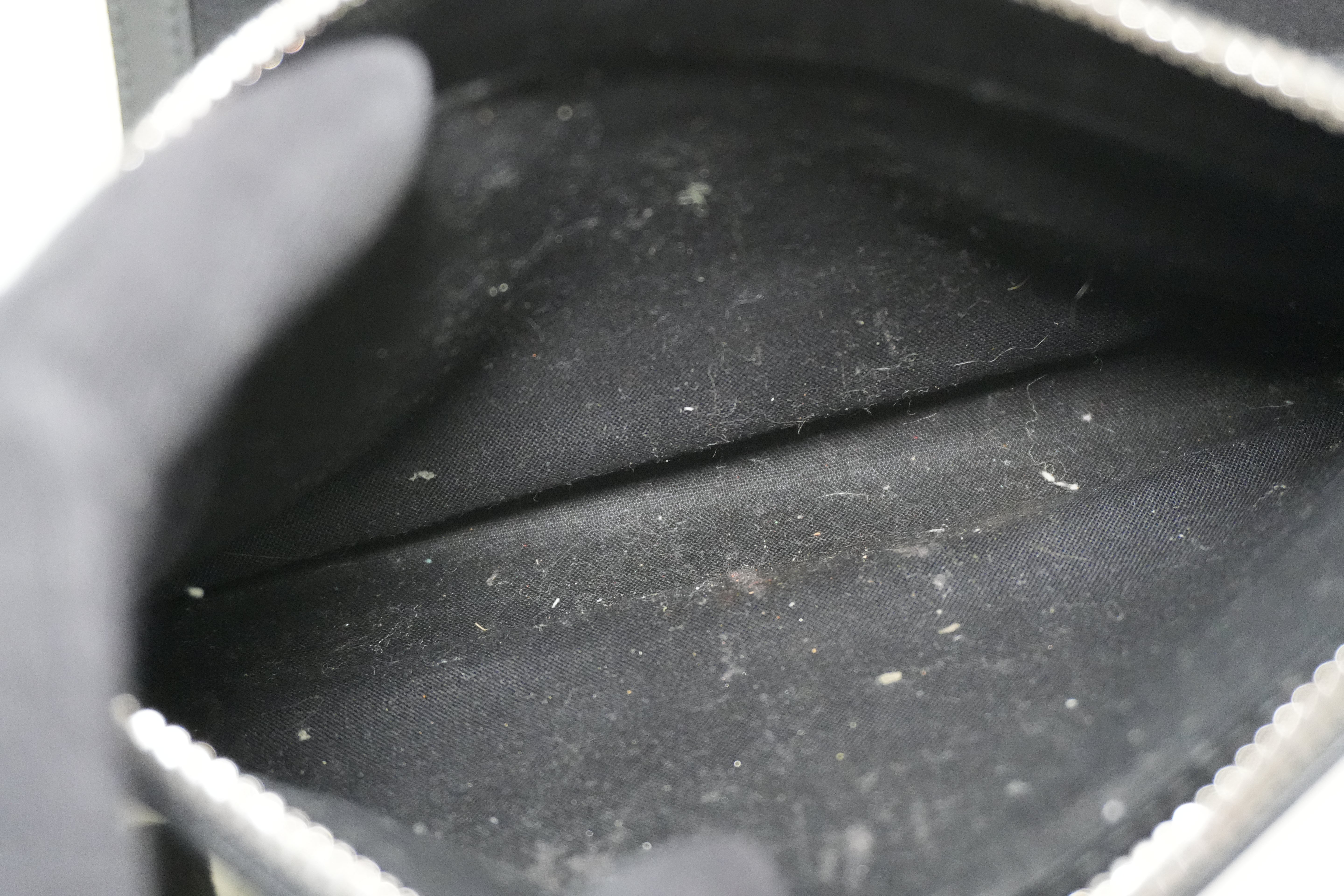 Pre-owned Balenciaga Navy Cabas Small Handbag Black and White