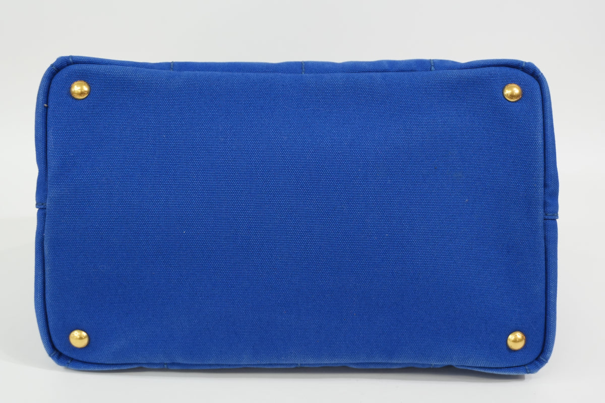 Pre-owned Prada Canapa Handbag Blue
