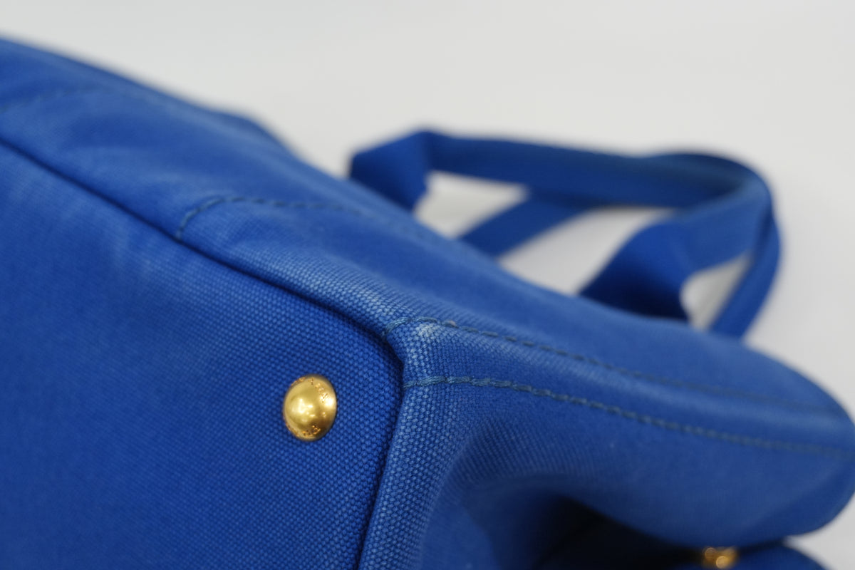 Pre-owned Prada Canapa Handbag Blue