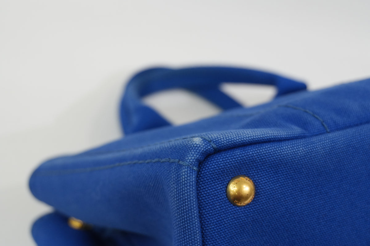 Pre-owned Prada Canapa Handbag Blue