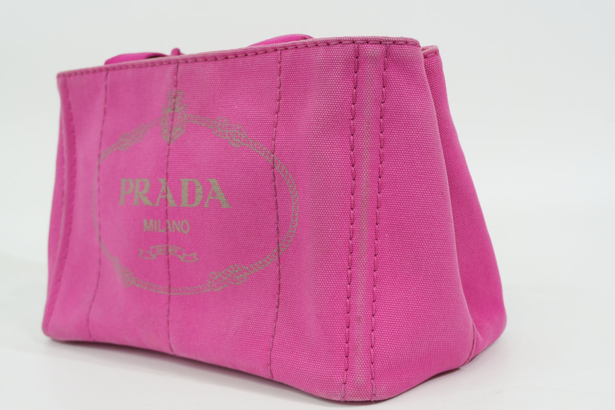 Pre-Owned Prada Canapa Handbag Pink