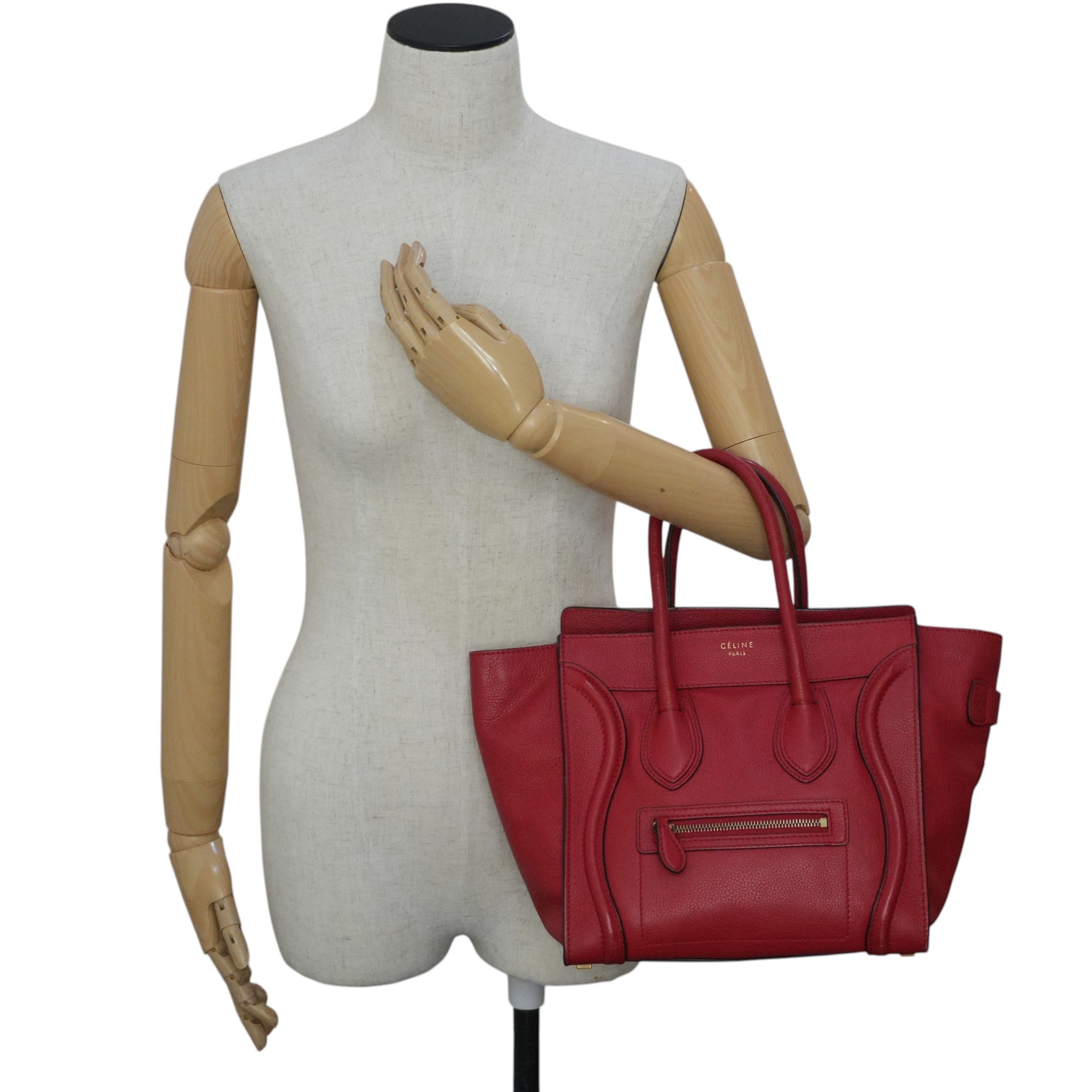 Pre-owned Celine Luggage Handbag Red