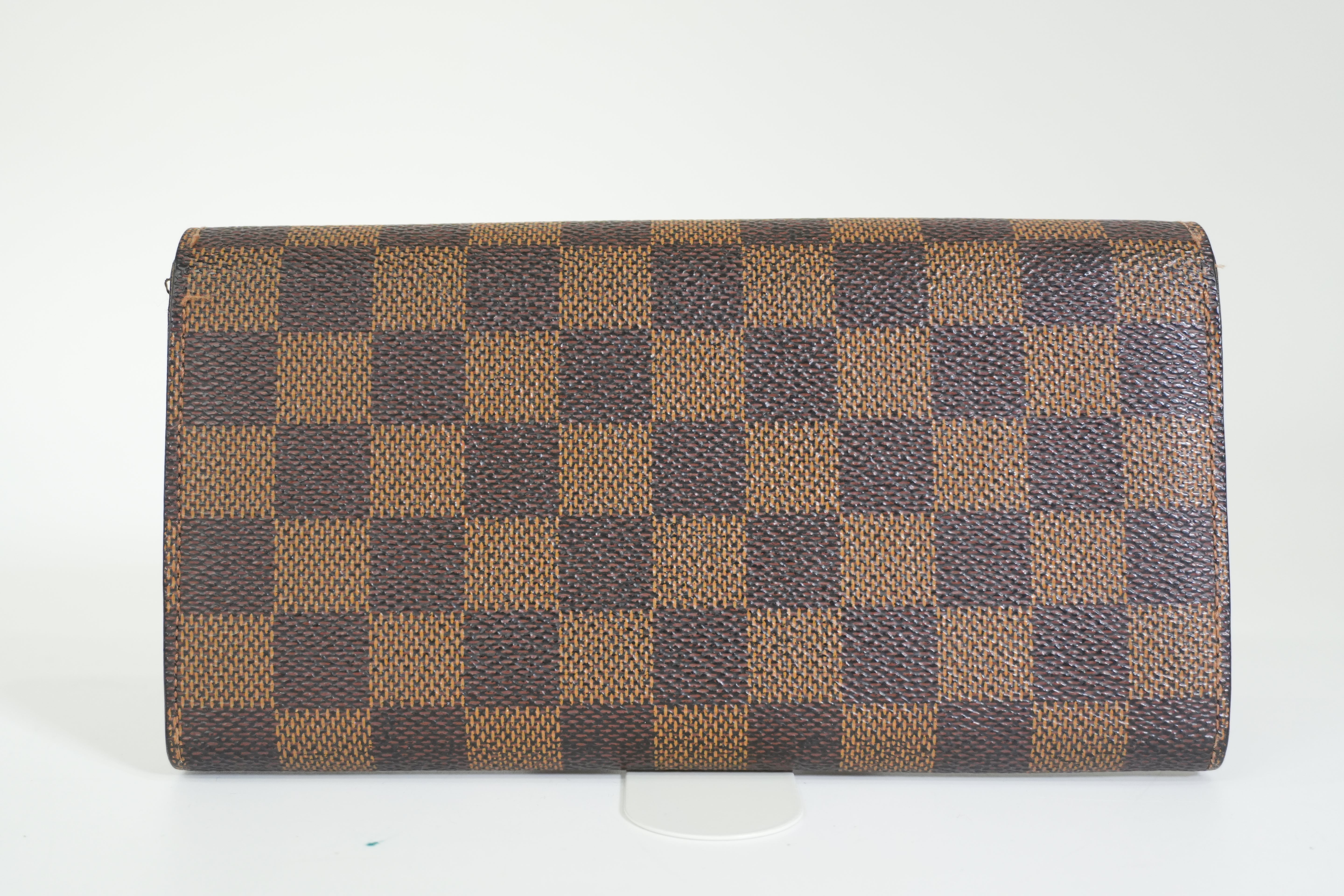 Pre-owned Louis Vuitton Damier Ebene Sarah Wallet