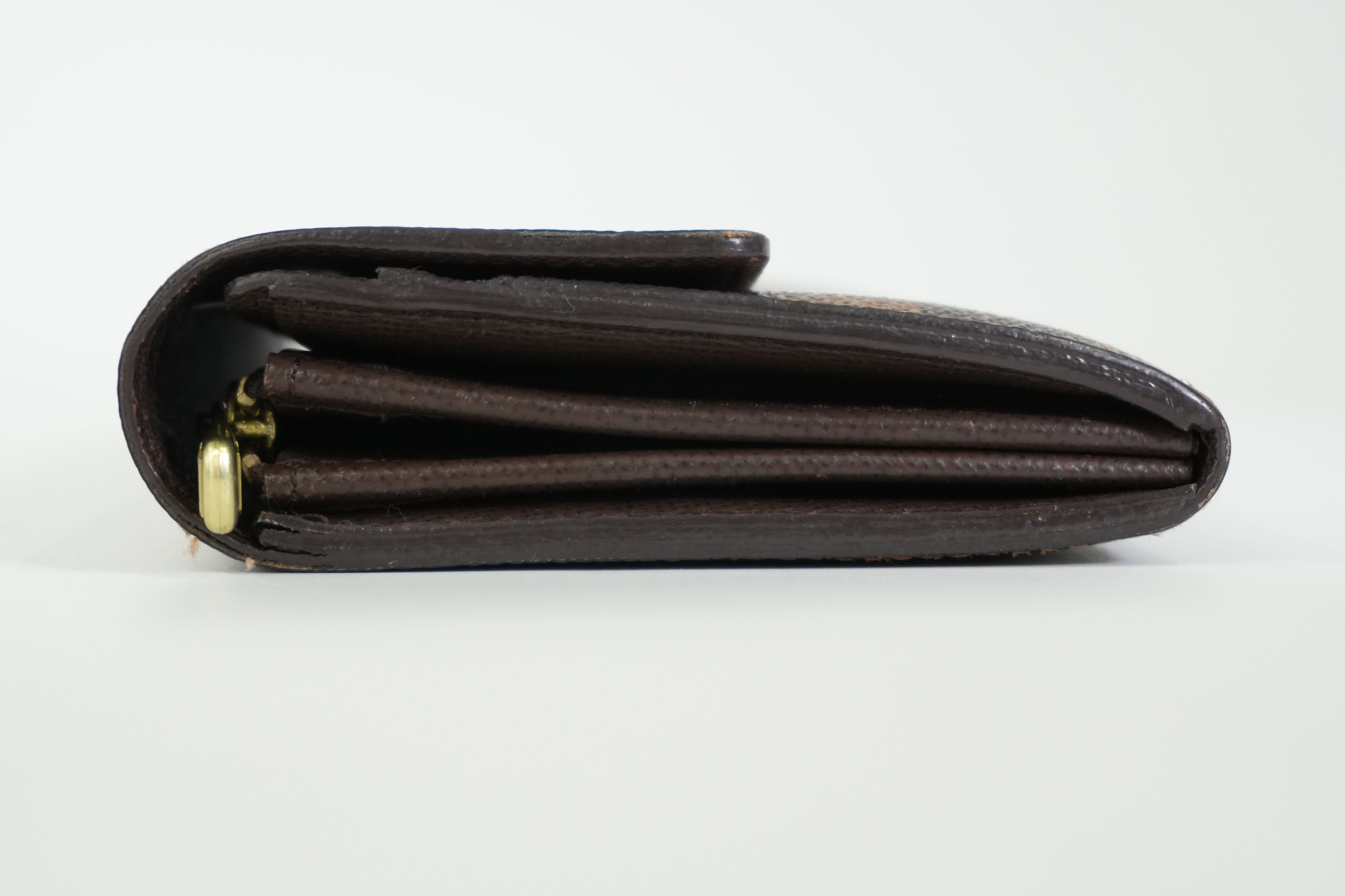 Pre-owned Louis Vuitton Damier Ebene Sarah Wallet