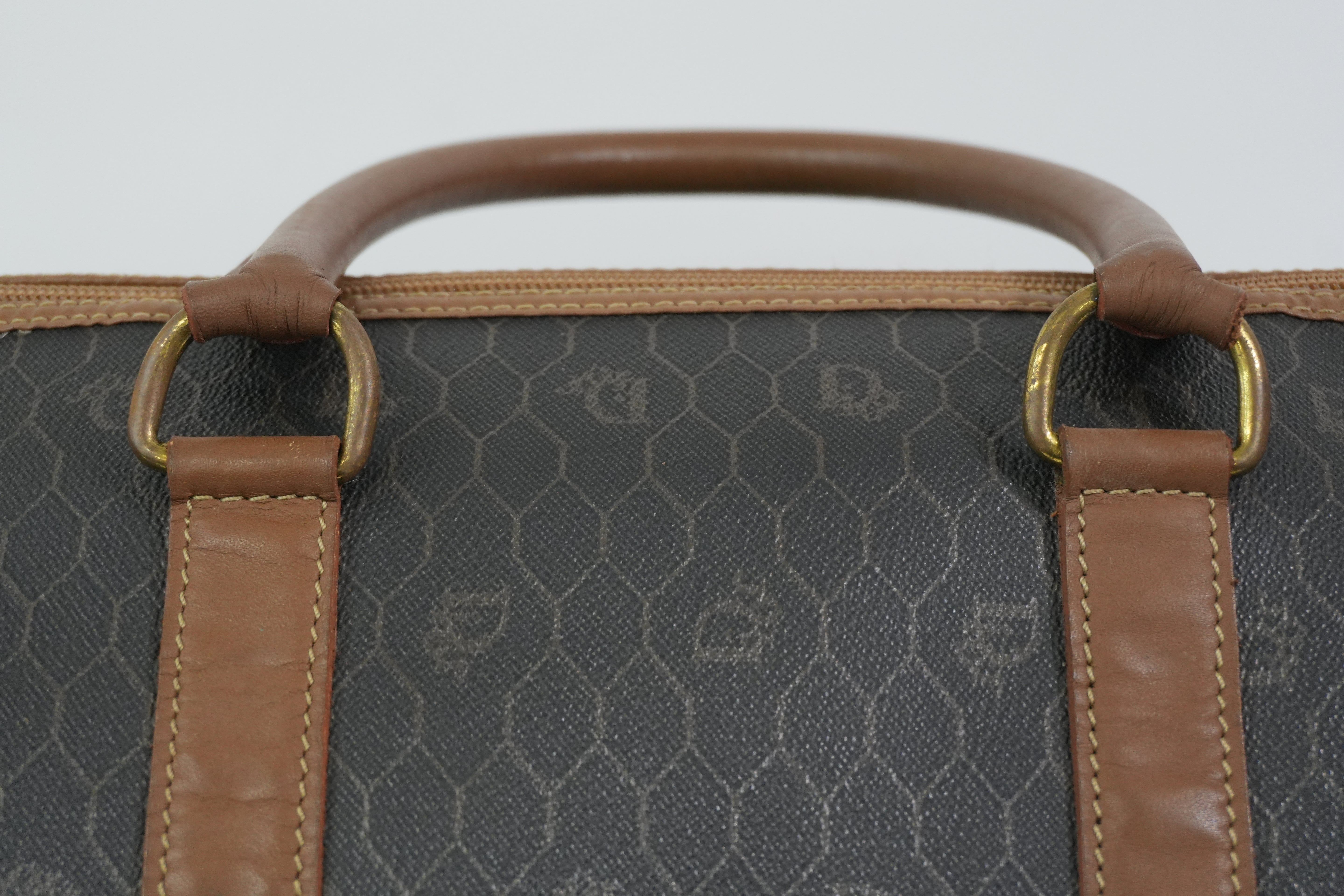 Pre-Owned Dior Honeycomb Boston Handbag Black