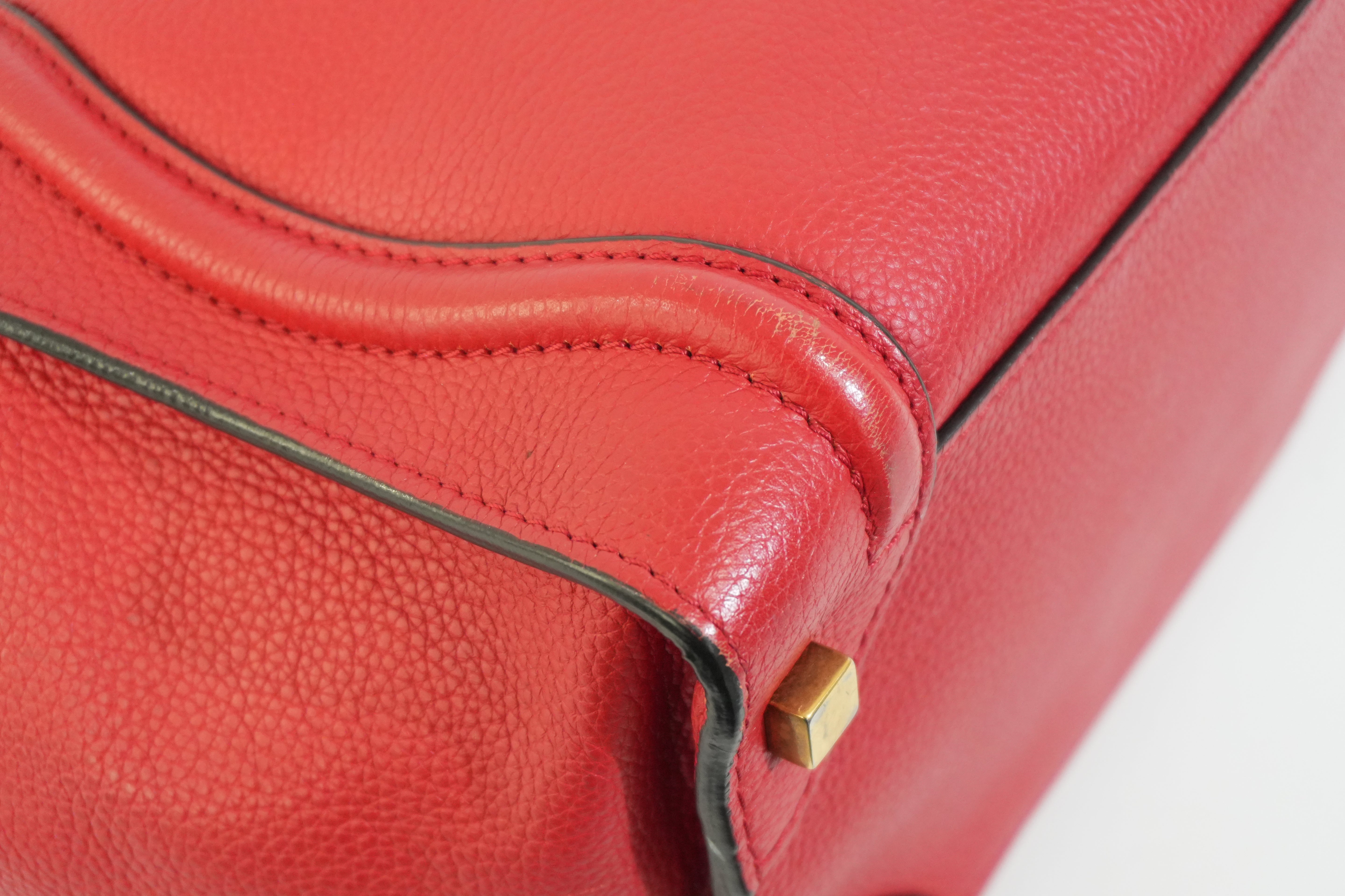 Pre-owned Celine Luggage Handbag Red