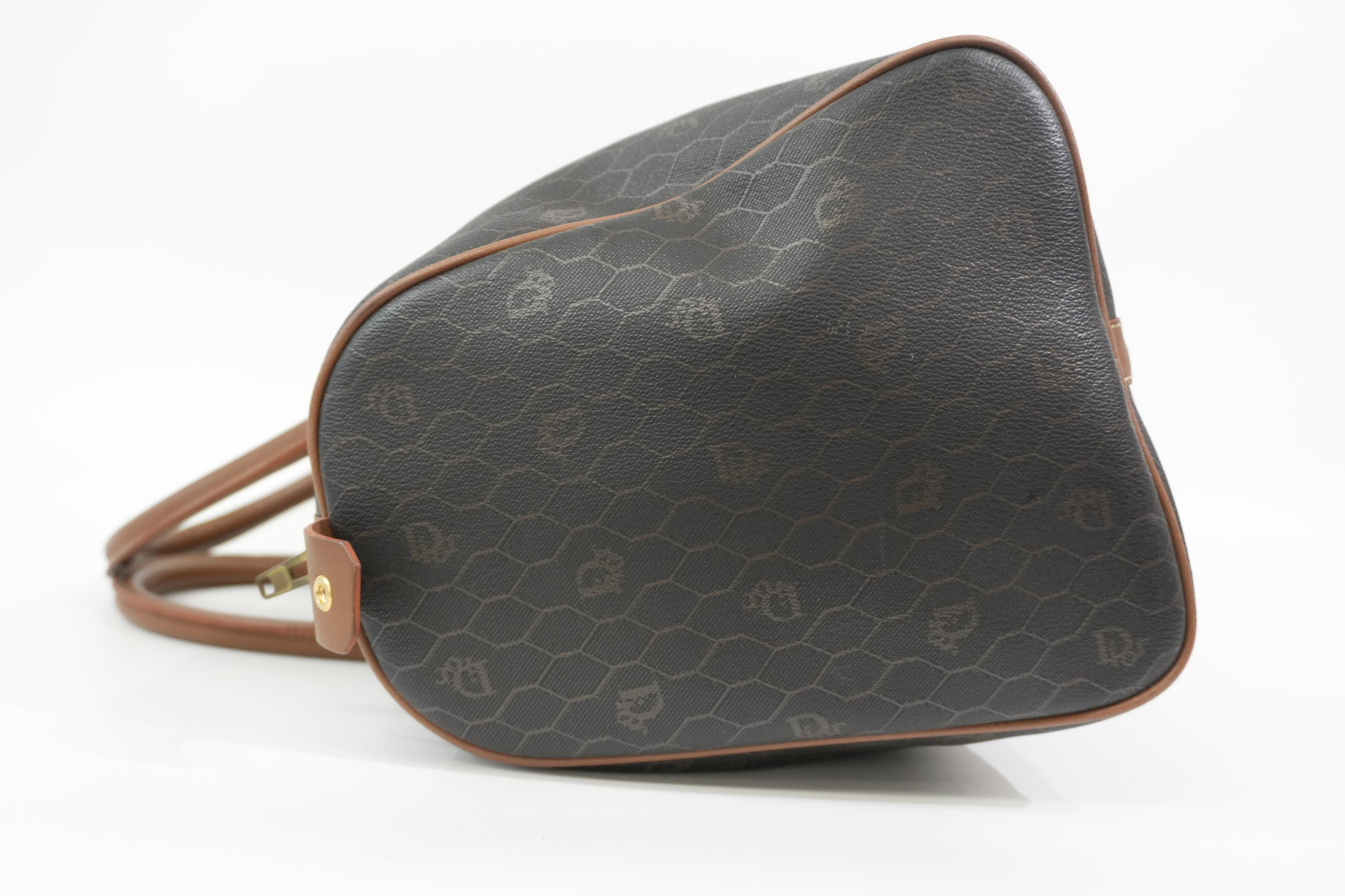 Pre-Owned Dior Honeycomb Boston Handbag Black