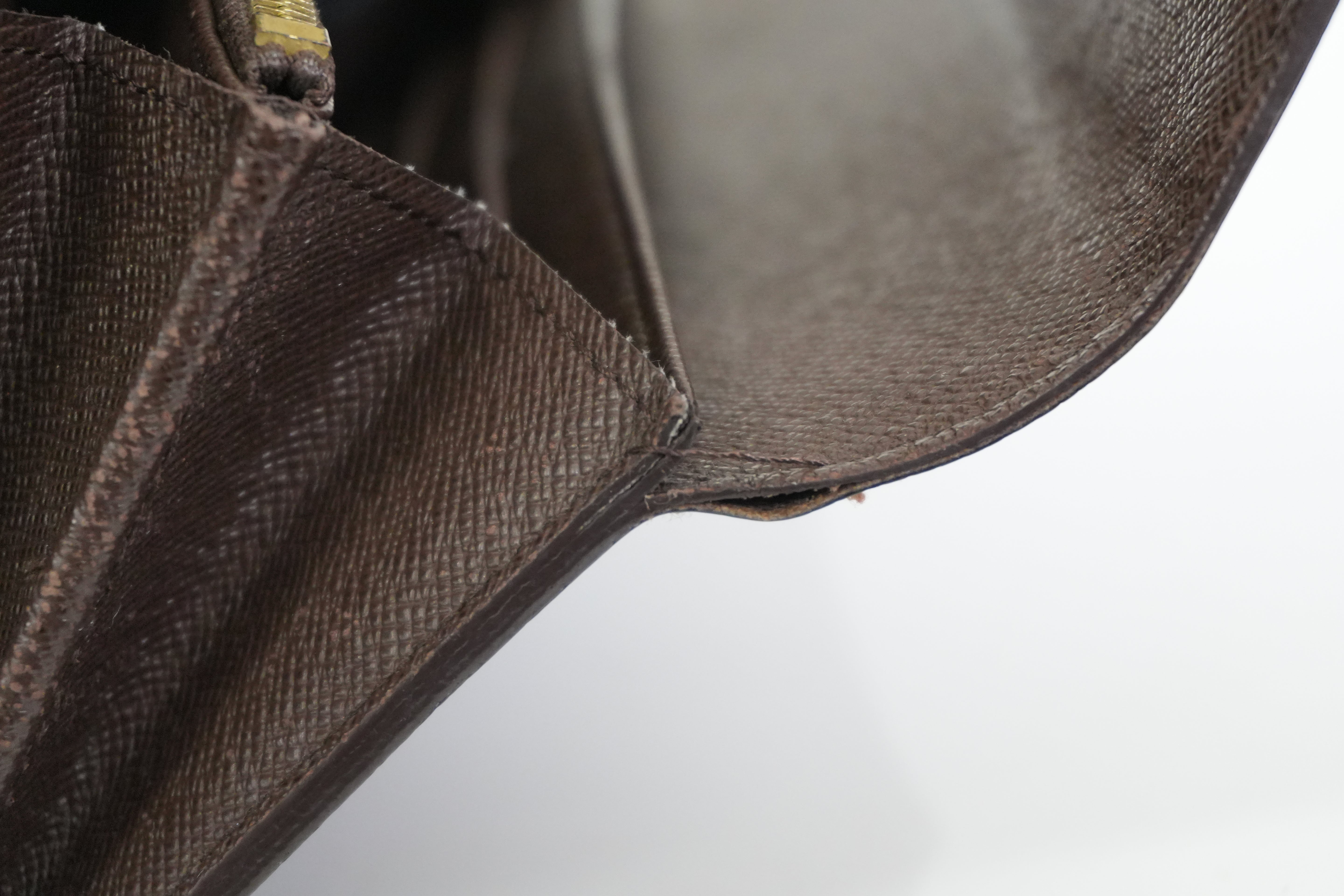 Pre-owned Louis Vuitton Damier Ebene Sarah Wallet